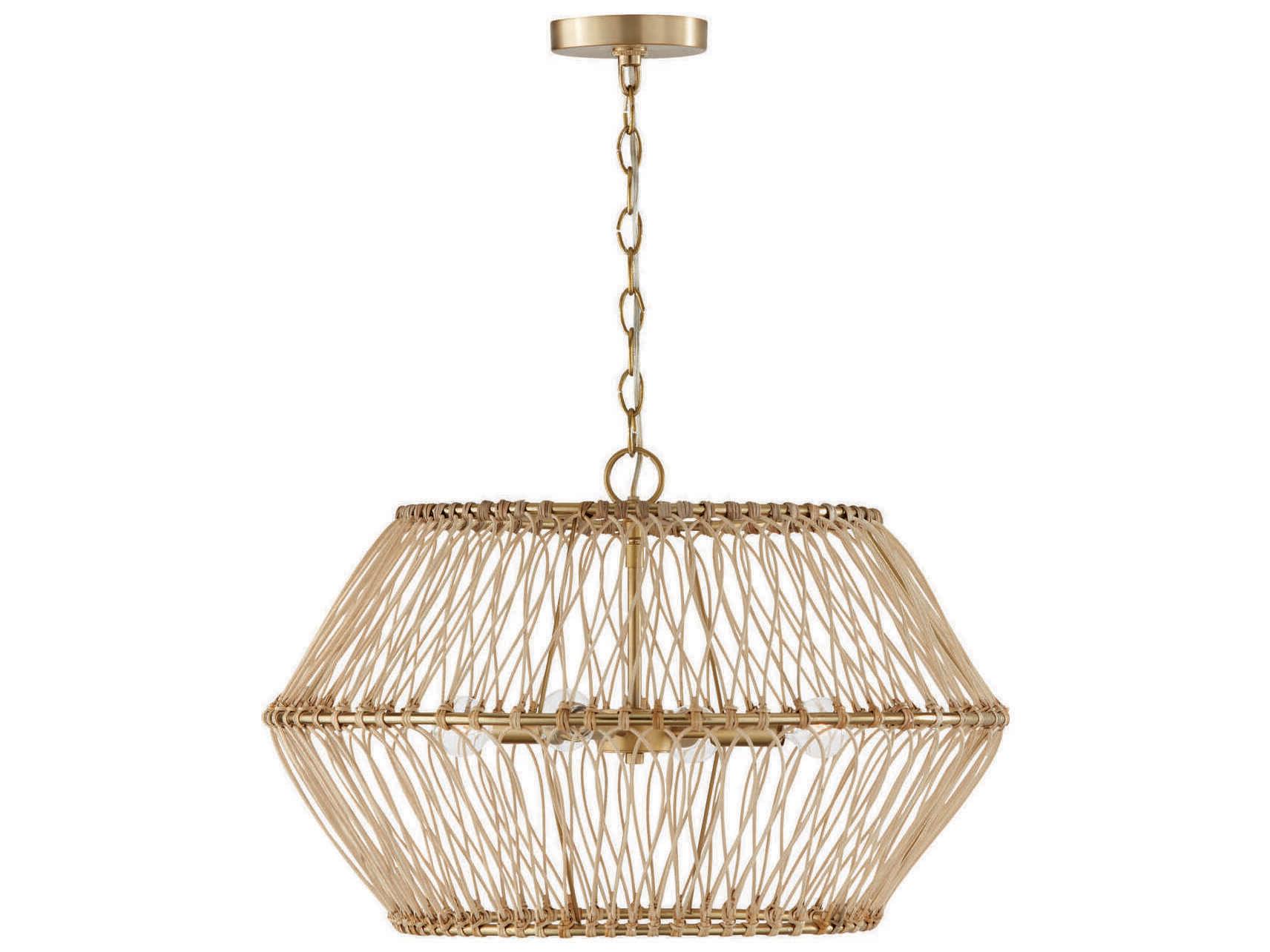 Capital Lighting Wren 4-Light Matte Brass Pendant