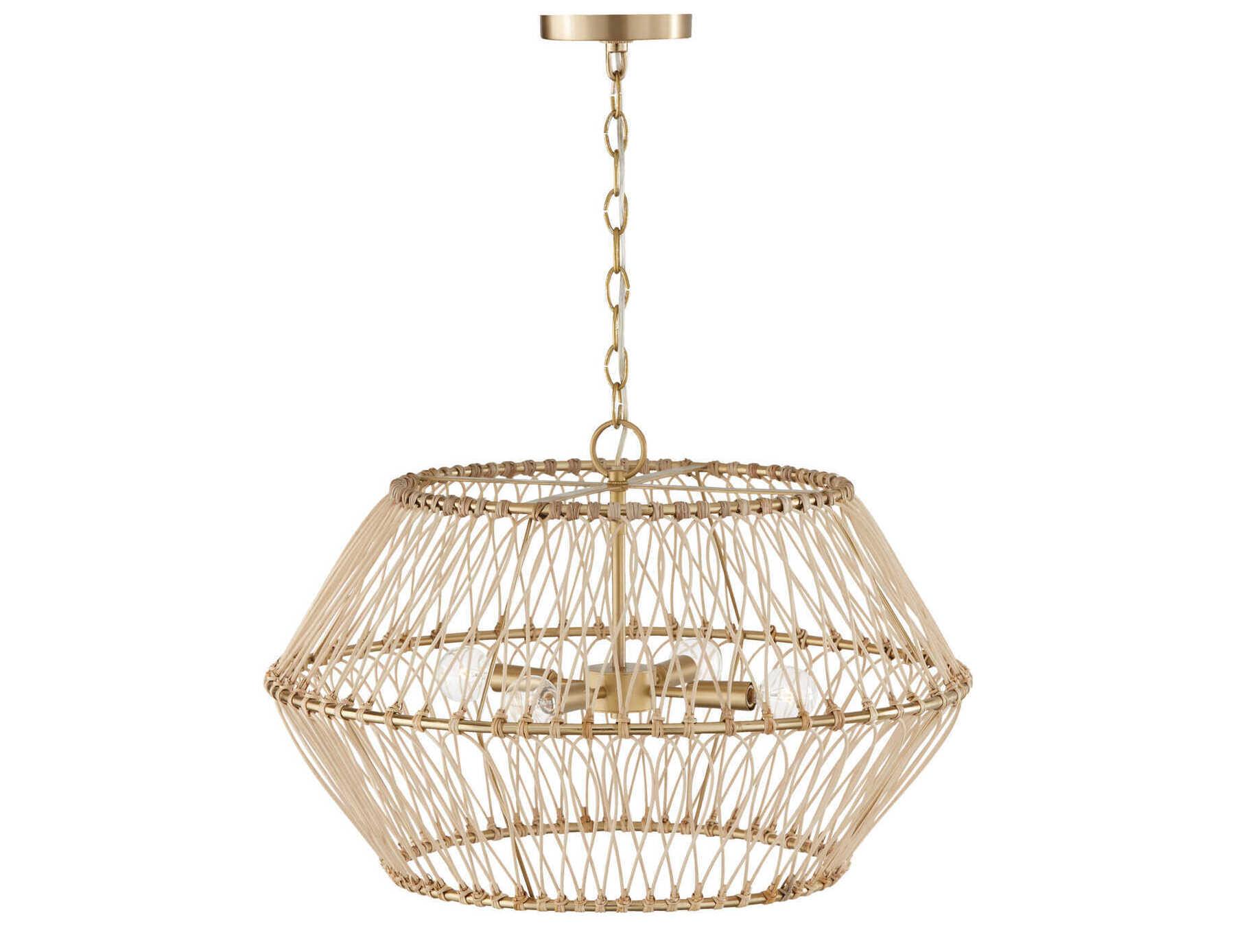 Capital Lighting Wren 4-Light Matte Brass Pendant
