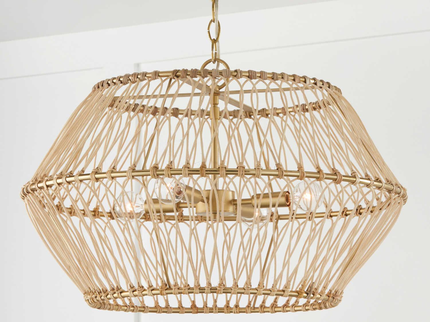 Capital Lighting Wren 4-Light Matte Brass Pendant
