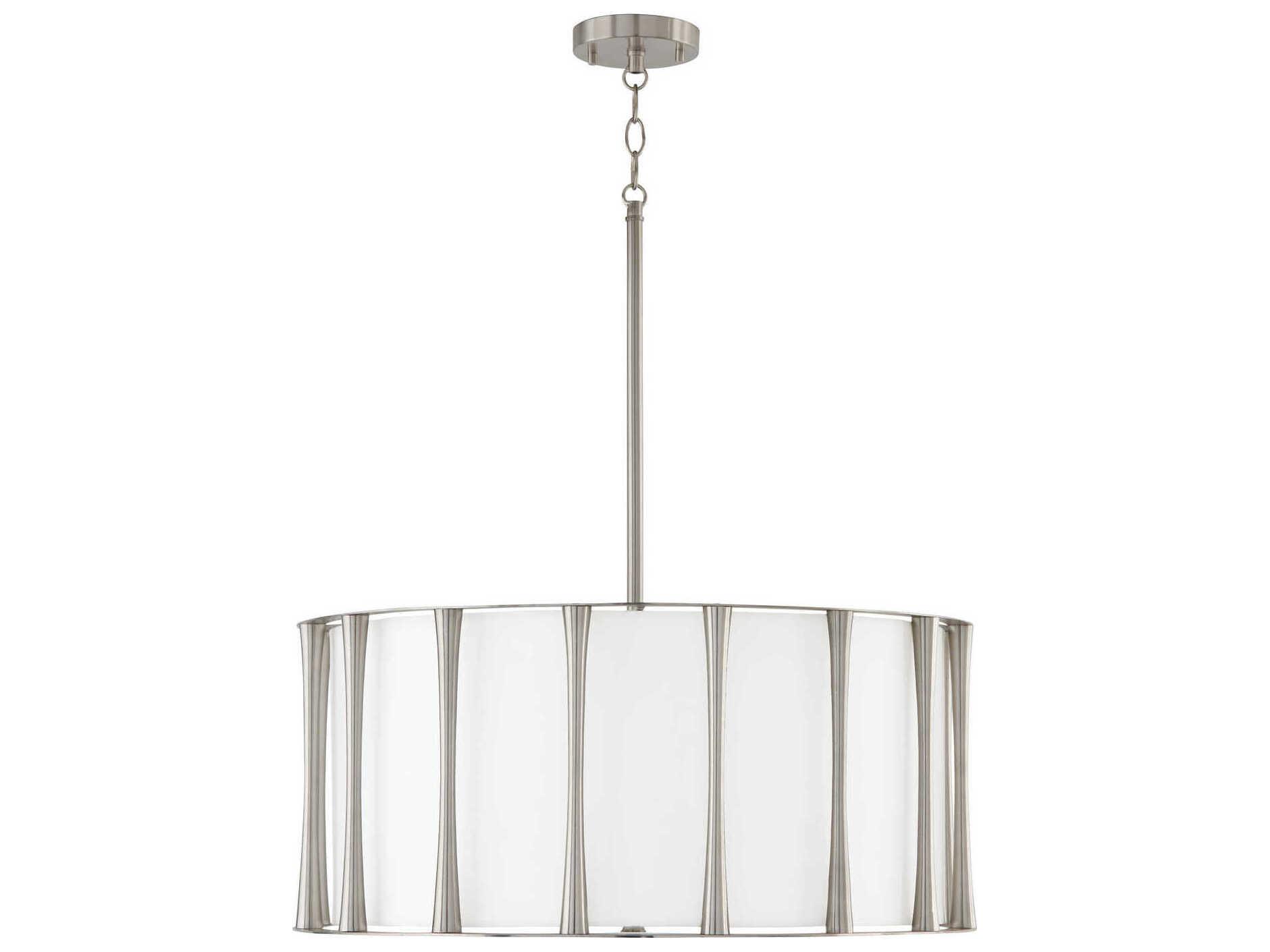 Capital Lighting Bodie 4-Light Brushed Nickel Round Pendant