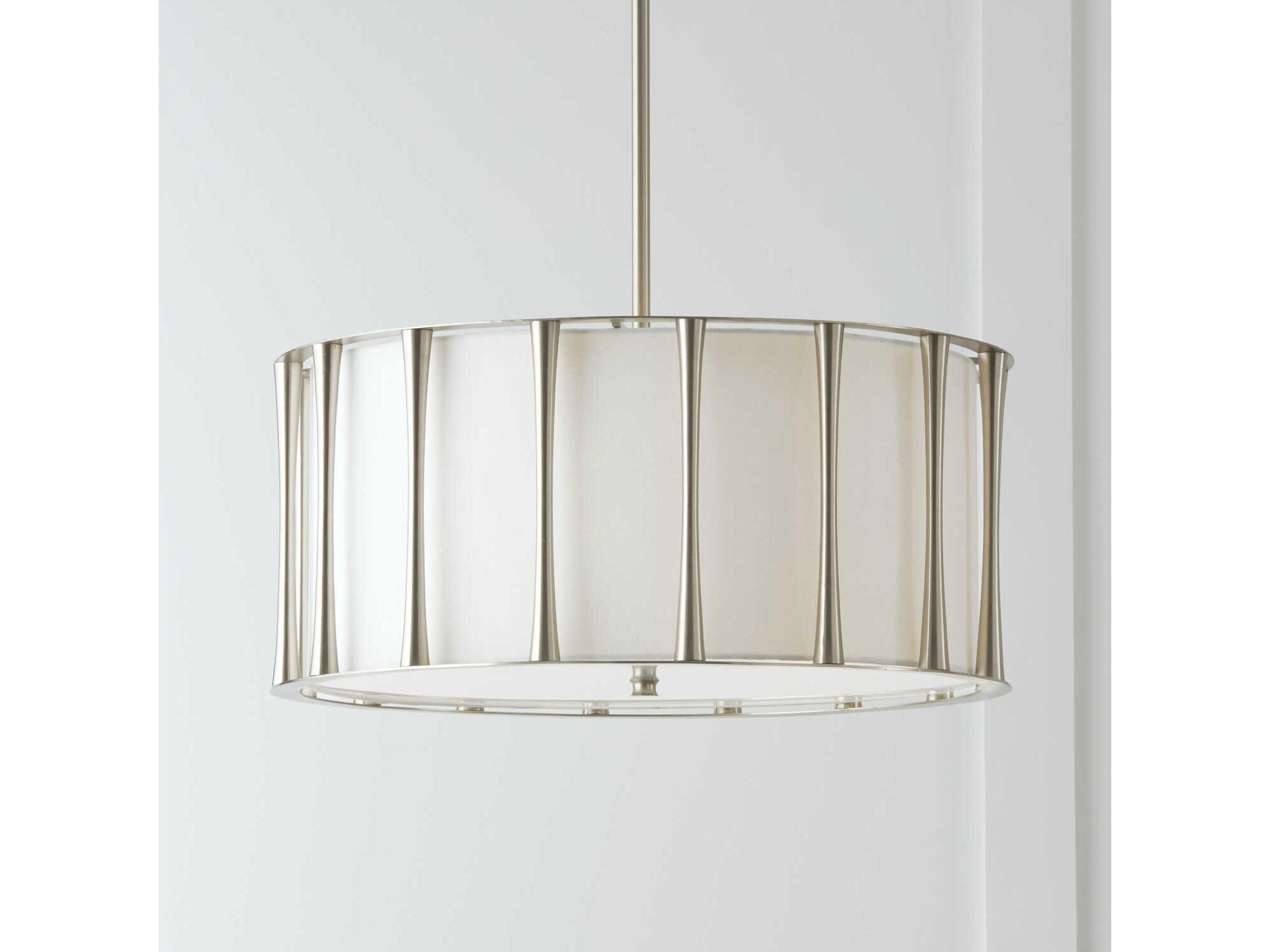 Capital Lighting Bodie 4-Light Brushed Nickel Round Pendant
