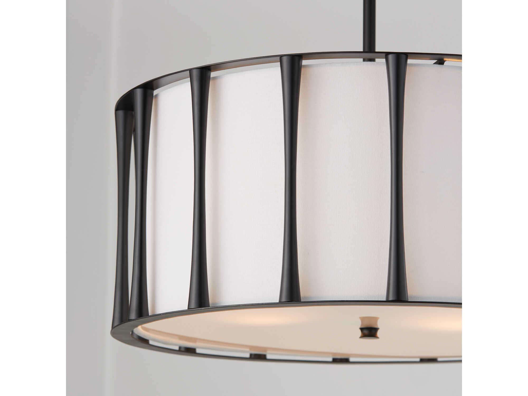 Capital Lighting Bodie 4-Light Matte Black Drum Pendant