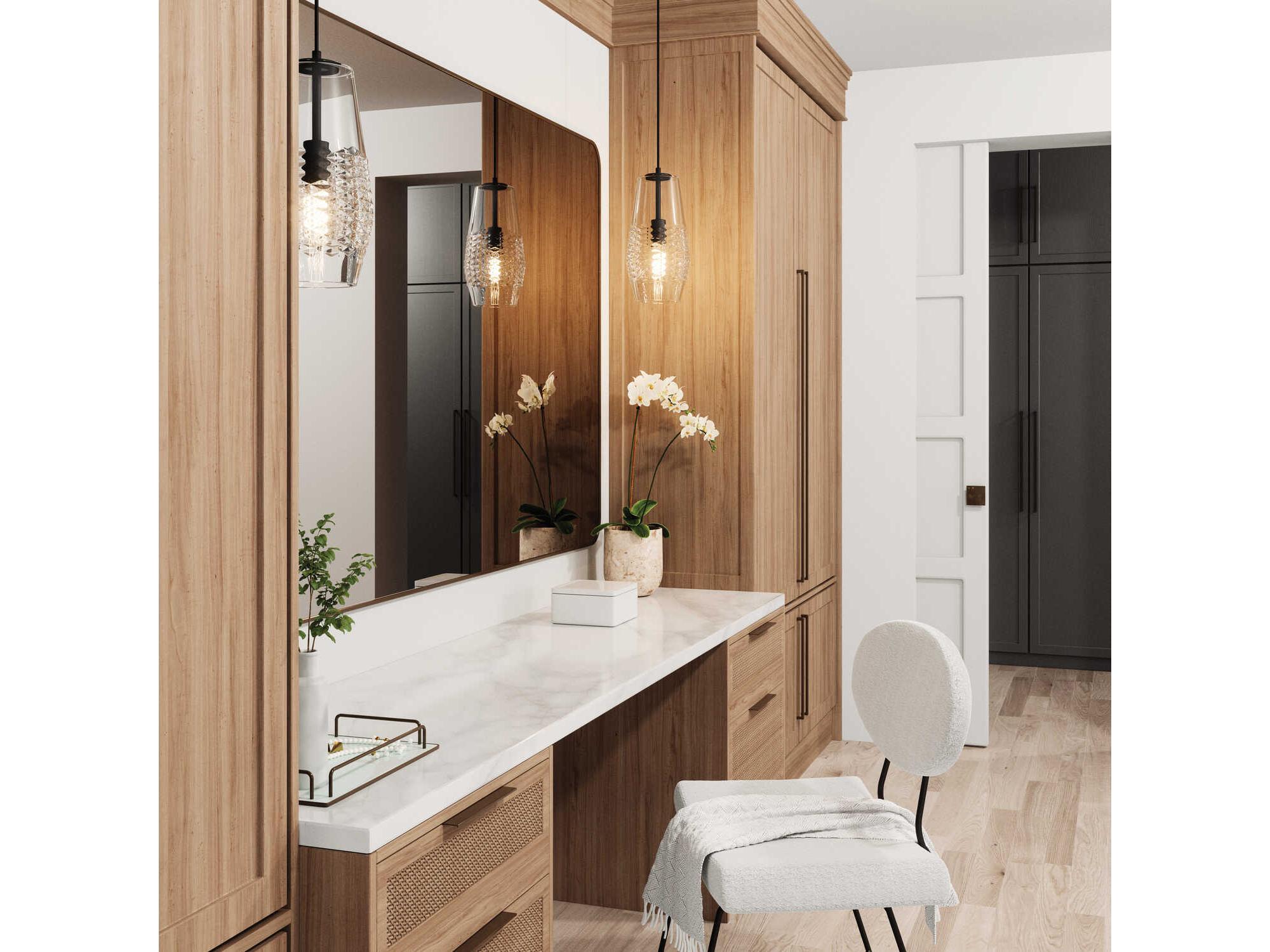 Capital Lighting Dena 1-Light Matte Black Glass Mini Pendant