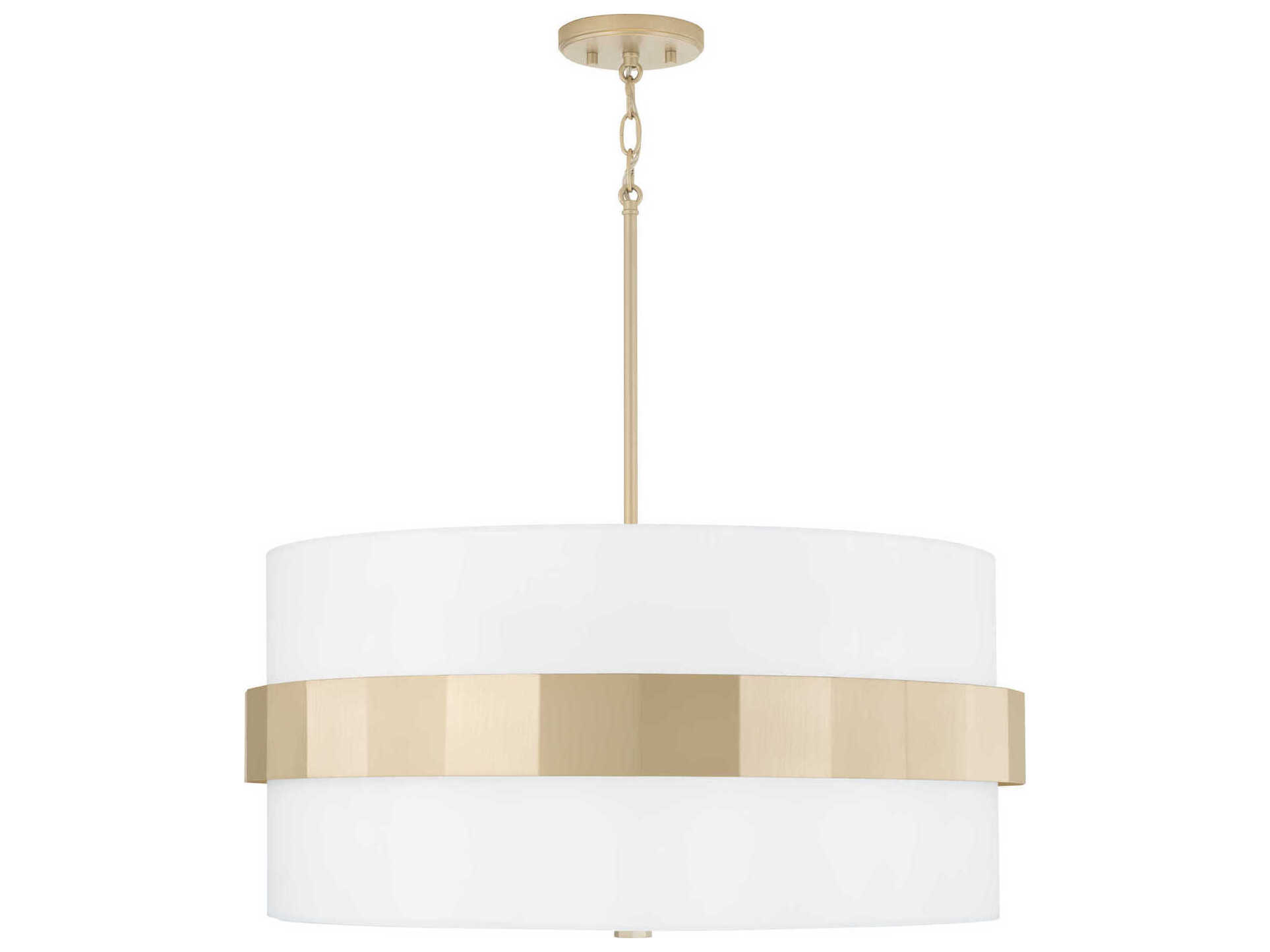 Capital Lighting Sutton 4-Light Soft Gold White Pendant