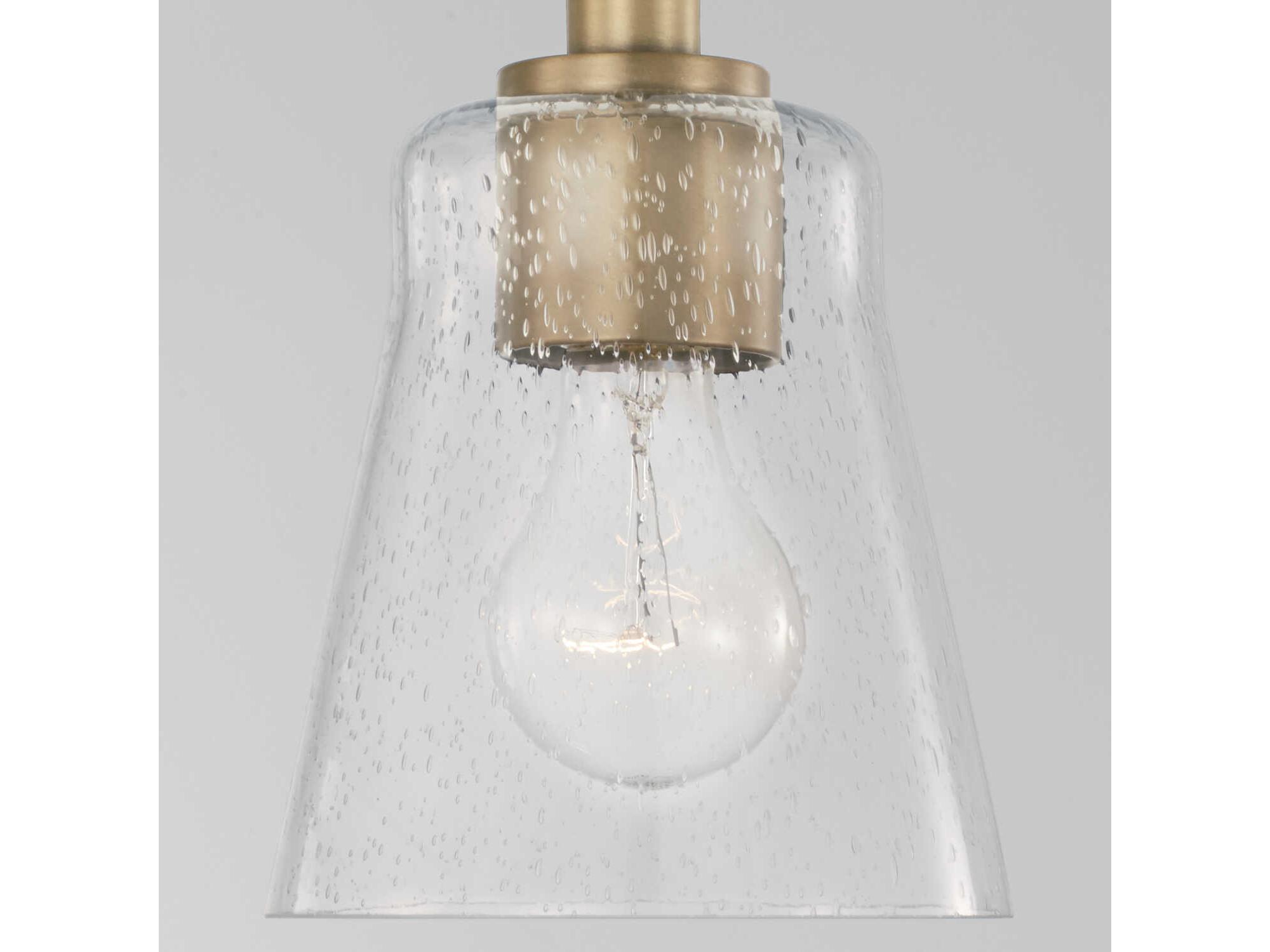 Capital Lighting Baker 1-Light Aged Brass Glass Mini Pendant