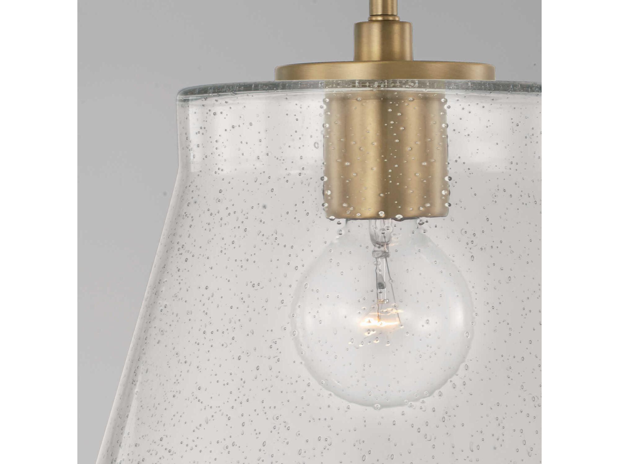Capital Lighting Baker 1-Light Aged Brass Glass Mini Pendant