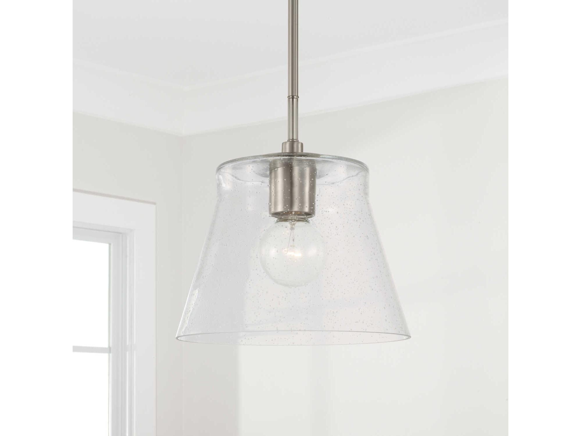 Capital Lighting Baker 1-Light Brushed Nickel Empire Mini Pendant