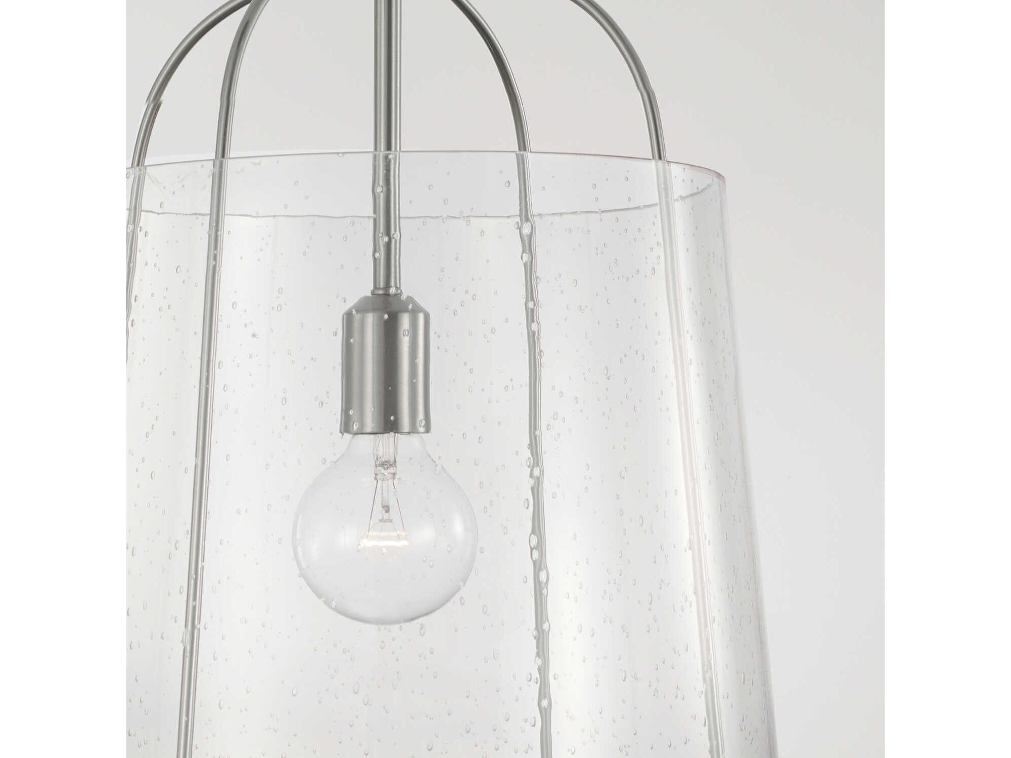Capital Lighting Madison 1-Light Brushed Nickel Glass Empire Pendant
