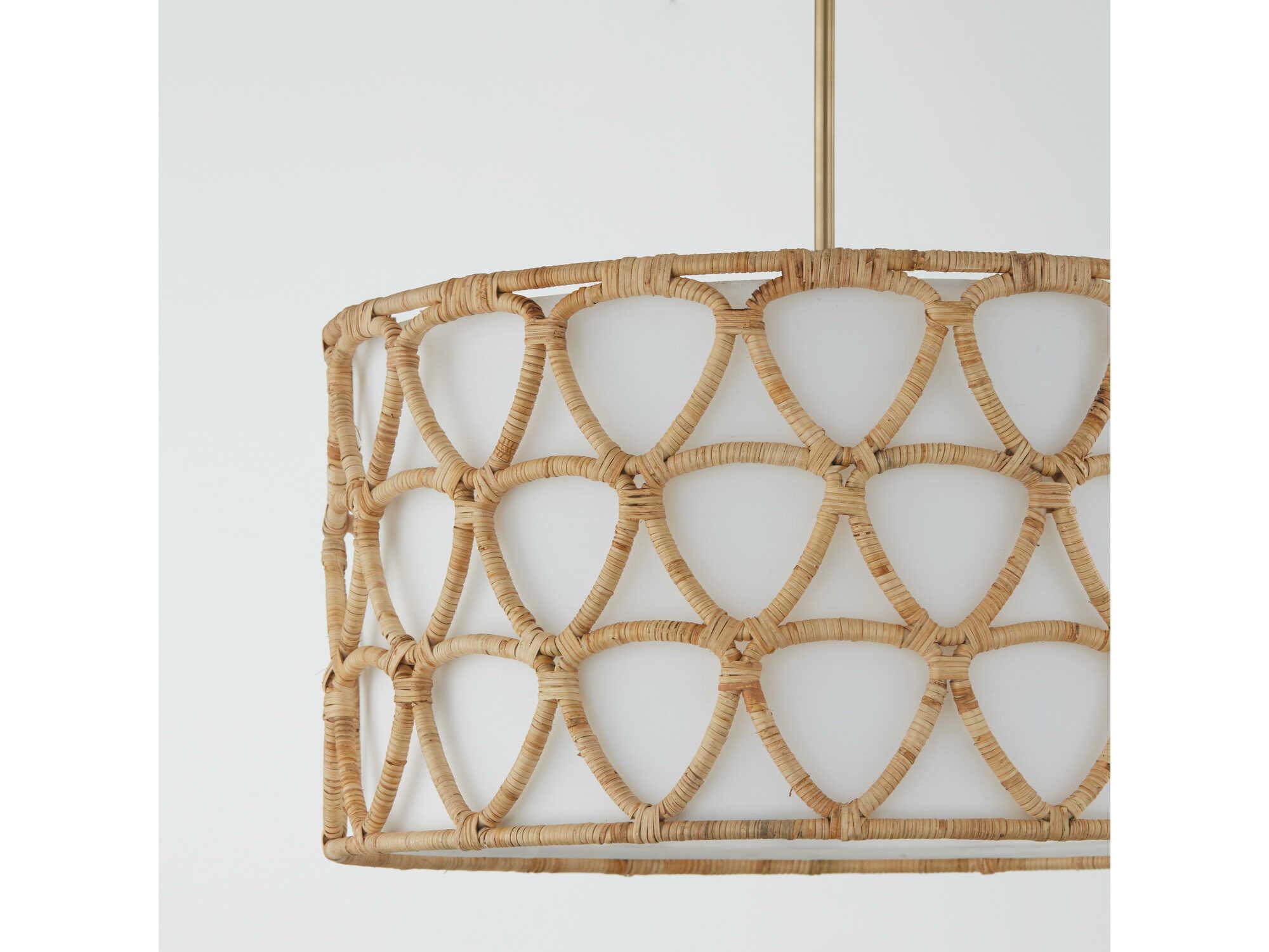 Capital Lighting Tulum 4-Light Matte Brass Drum Pendant
