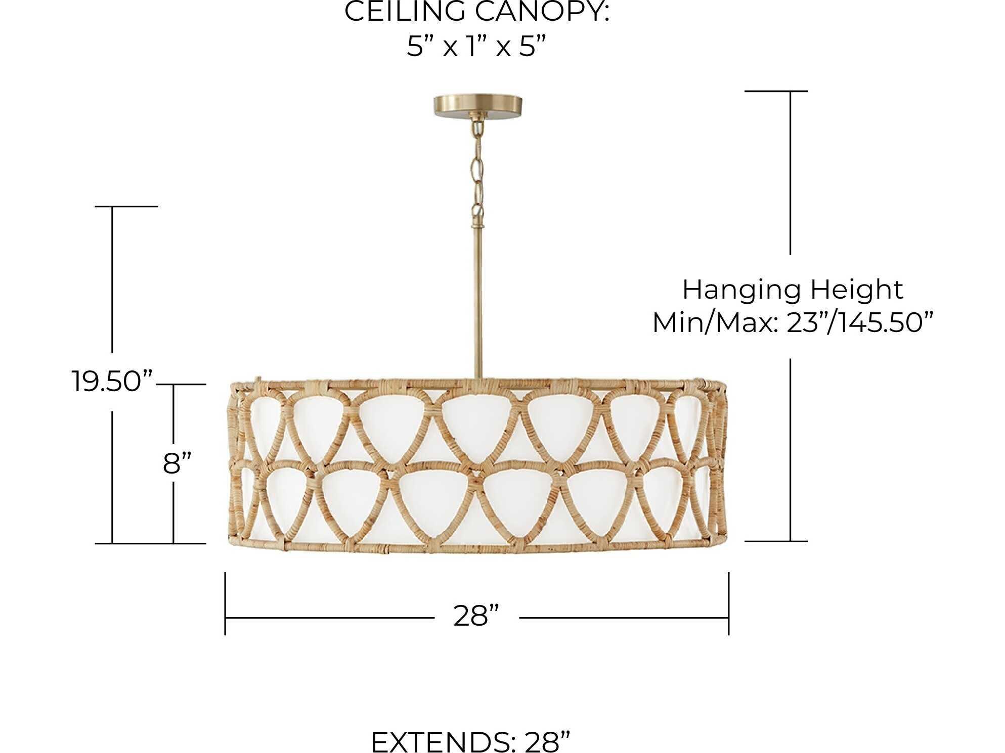 Capital Lighting Tulum 4-Light Matte Brass Pendant