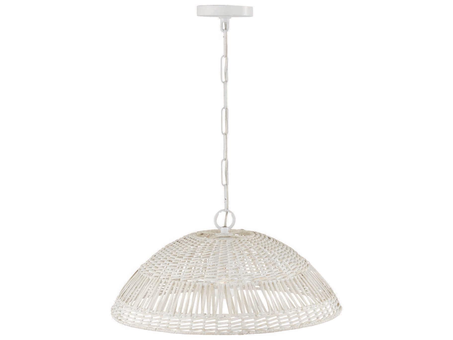 Capital Lighting Naomi 1-Light Chalk White Bowl Pendant