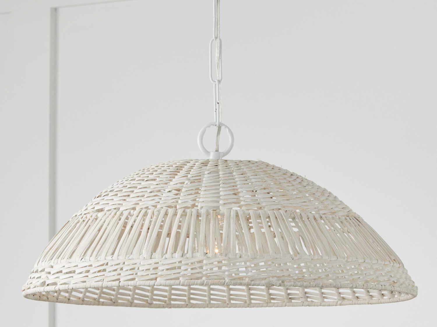 Capital Lighting Naomi 1-Light Chalk White Bowl Pendant