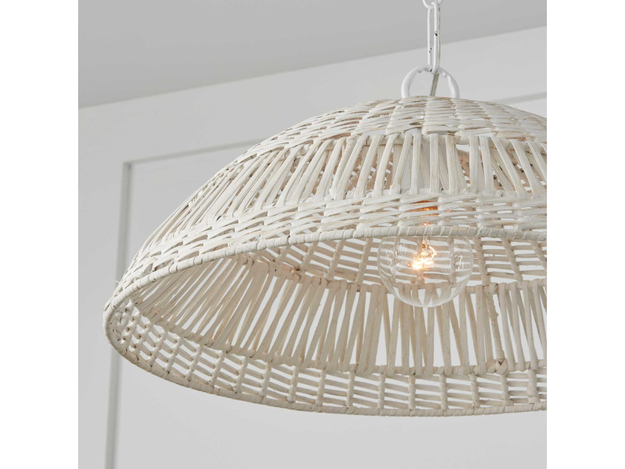 Capital Lighting Naomi 1-Light Chalk White Bowl Pendant