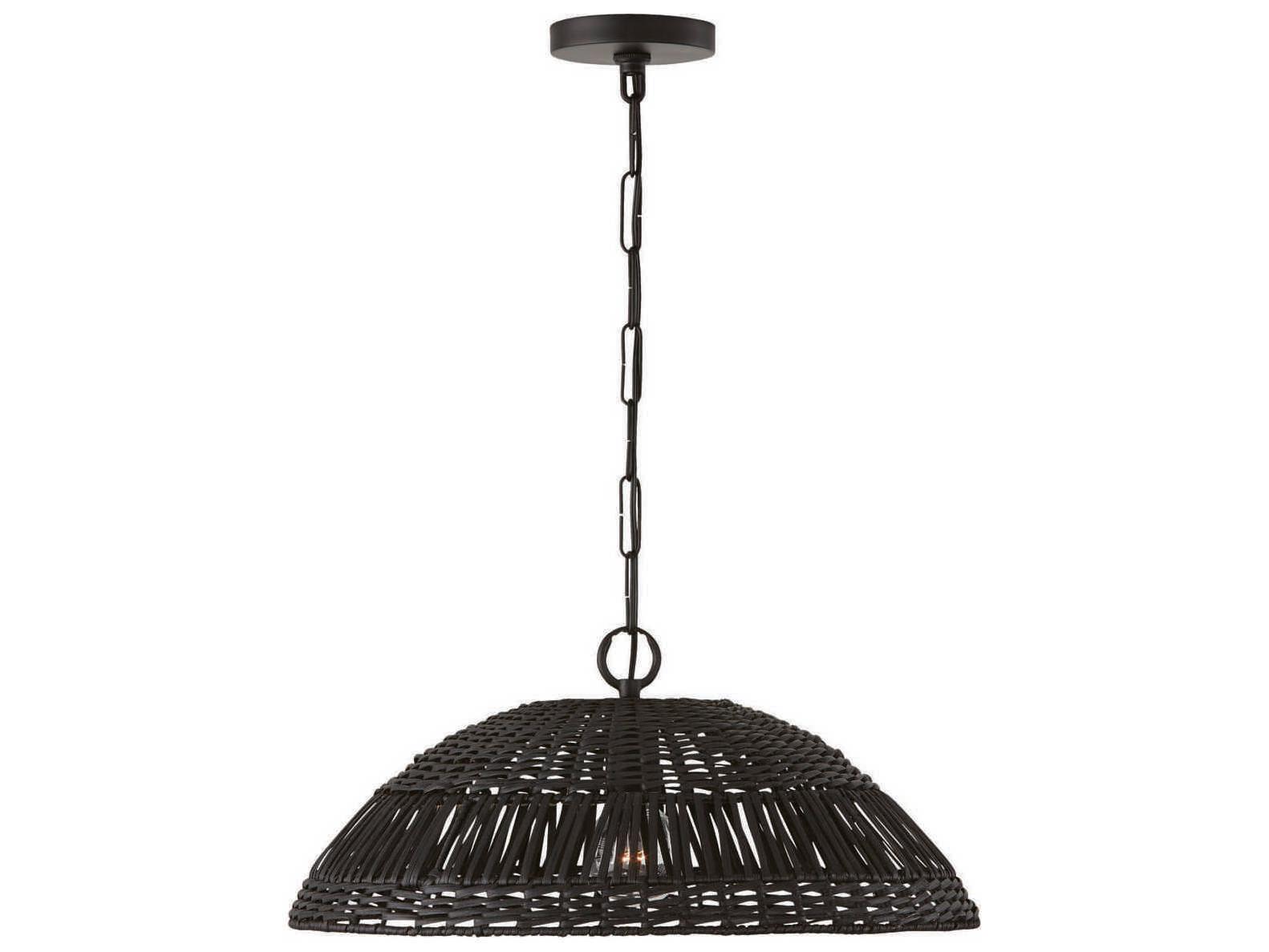 Capital Lighting Naomi 1-Light Matte Black Dome Pendant