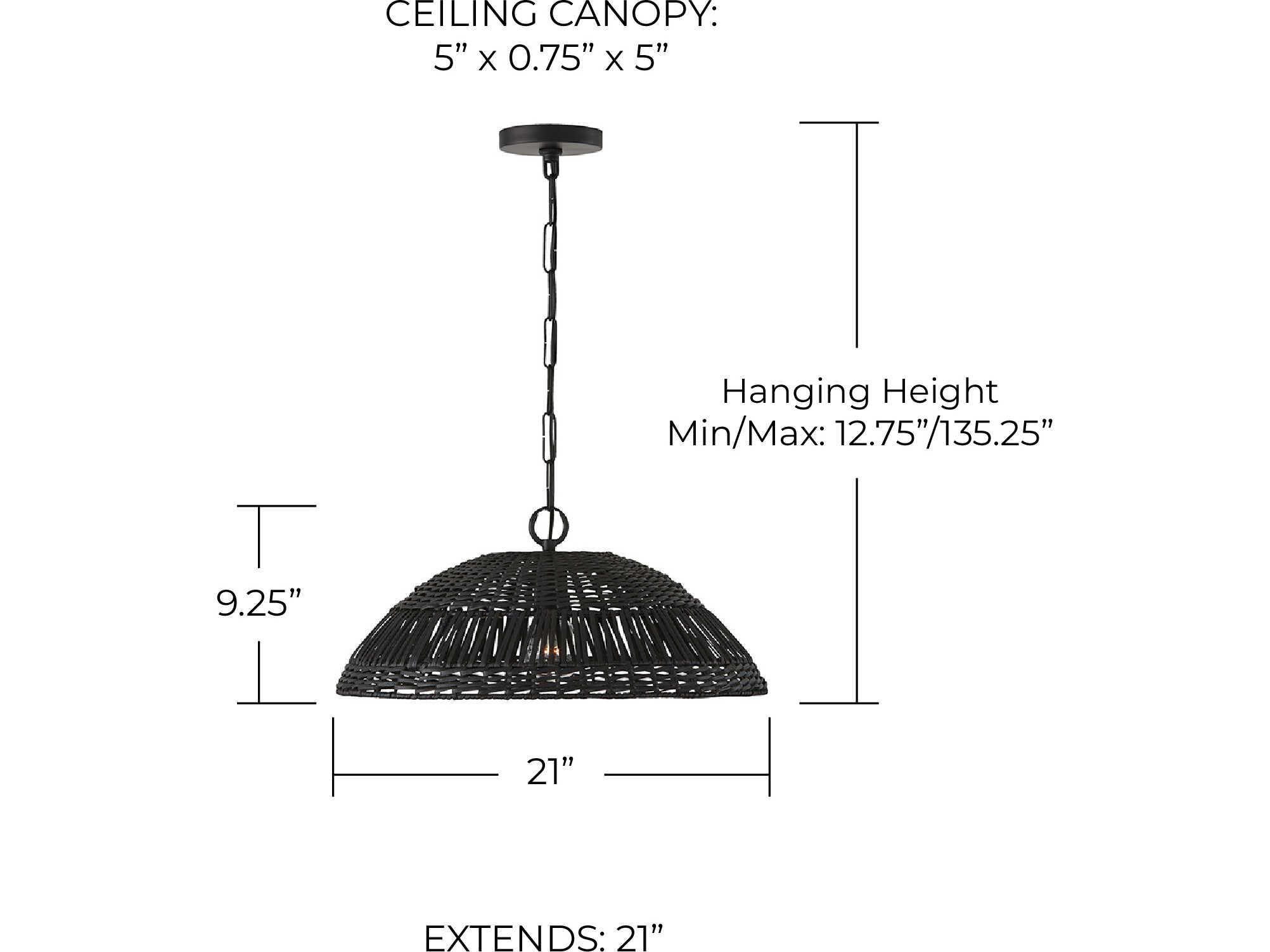 Capital Lighting Naomi 1-Light Matte Black Dome Pendant