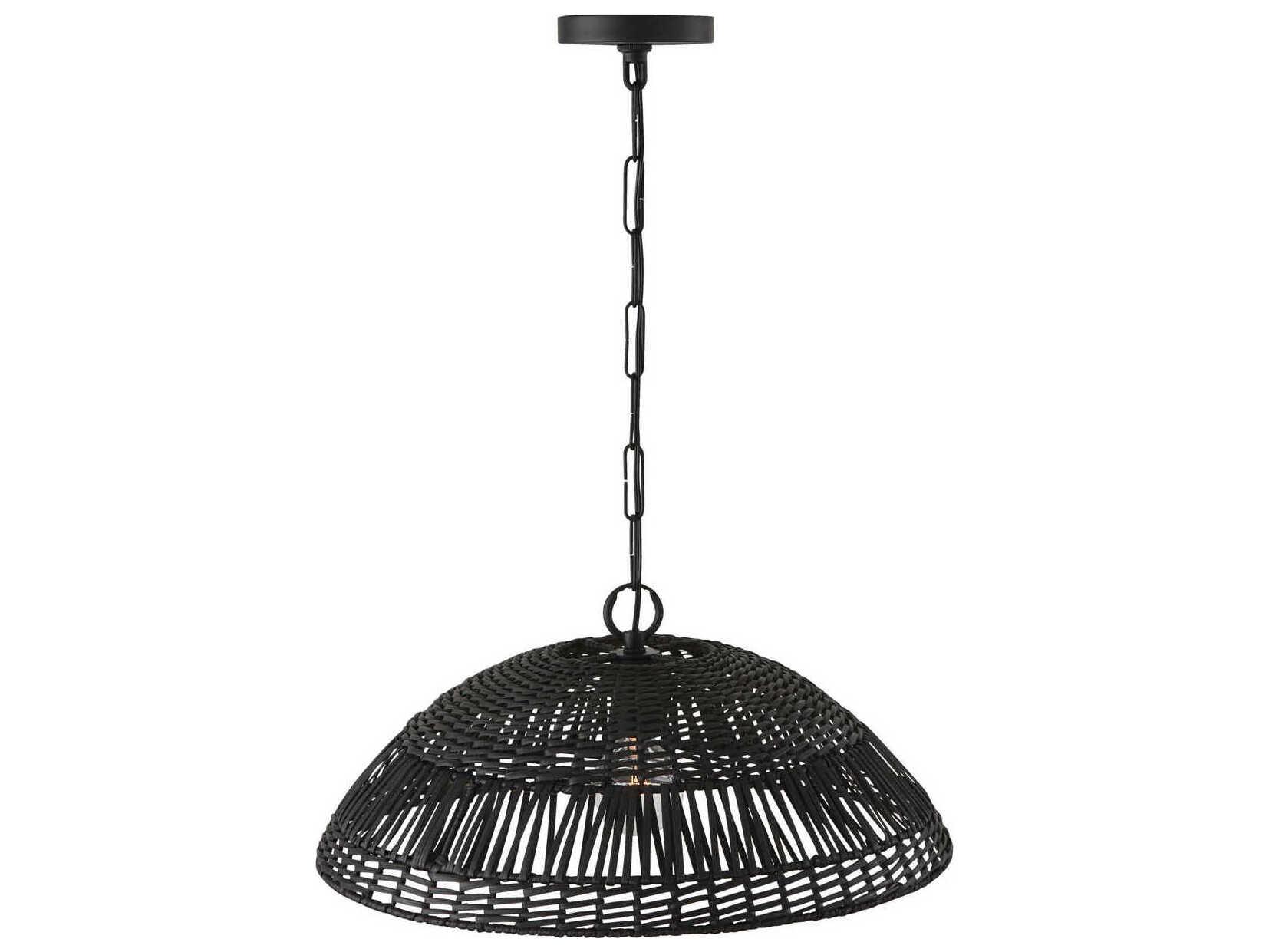 Capital Lighting Naomi 1-Light Matte Black Dome Pendant
