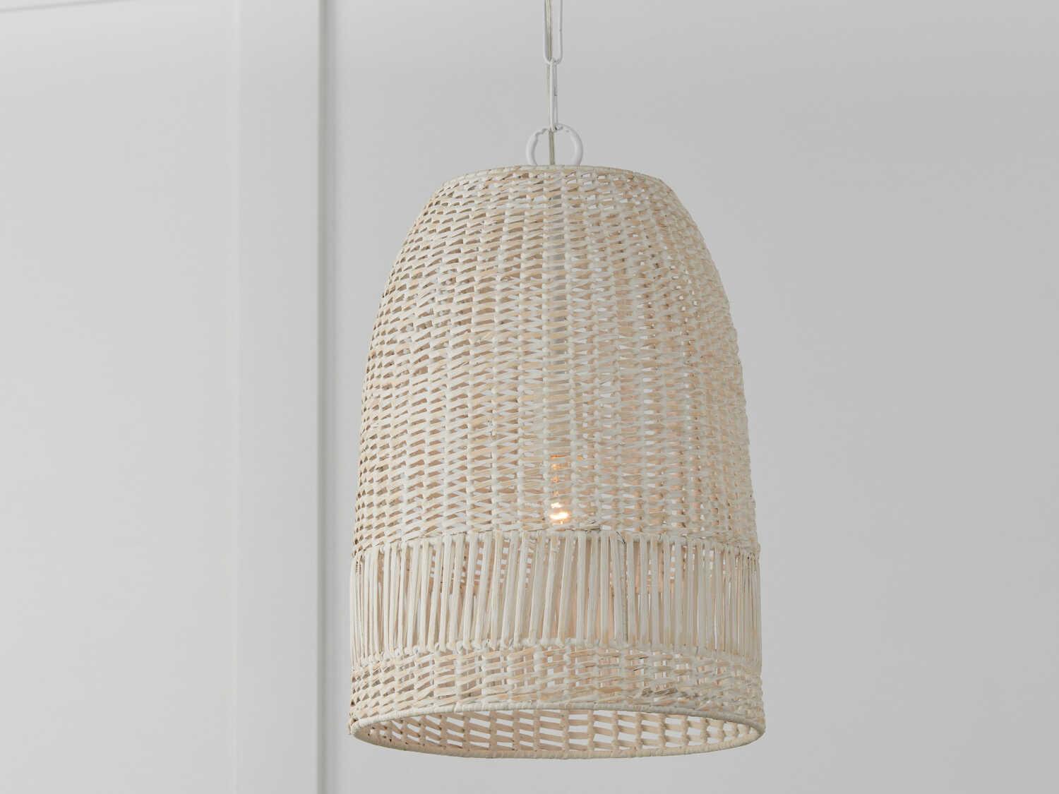 Capital Lighting Naomi 1-Light Chalk White Dome Pendant
