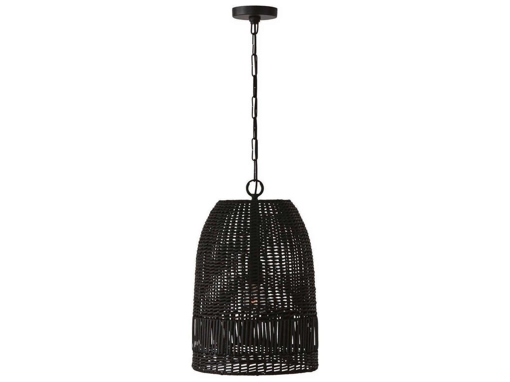 Capital Lighting Naomi 1-Light Matte Black Dome Pendant
