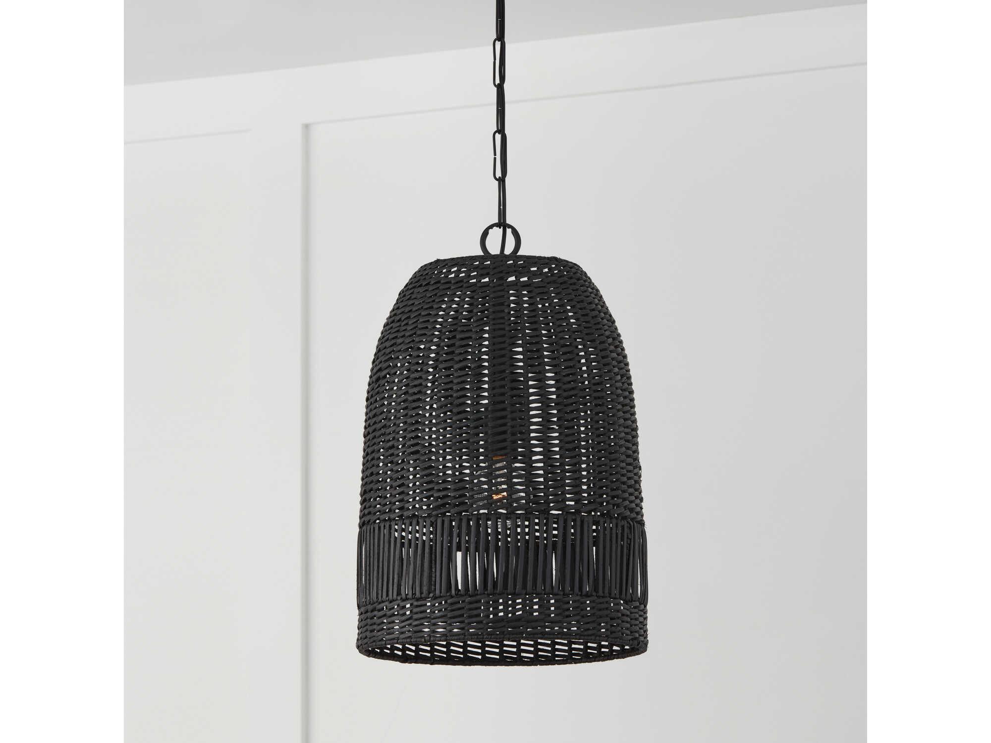 Capital Lighting Naomi 1-Light Matte Black Dome Pendant