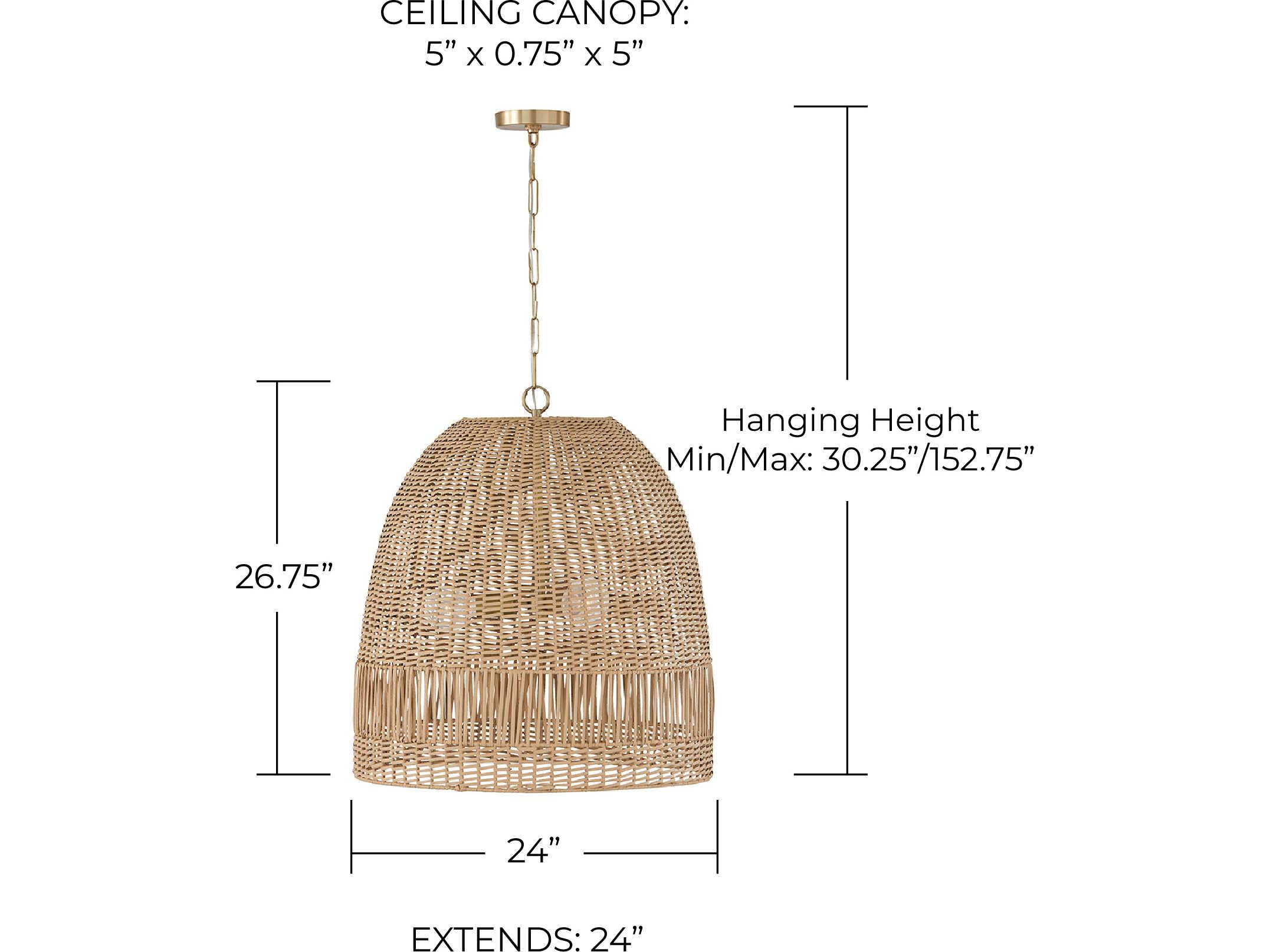Capital Lighting Naomi 3-Light Matte Brass Brown Dome Pendant