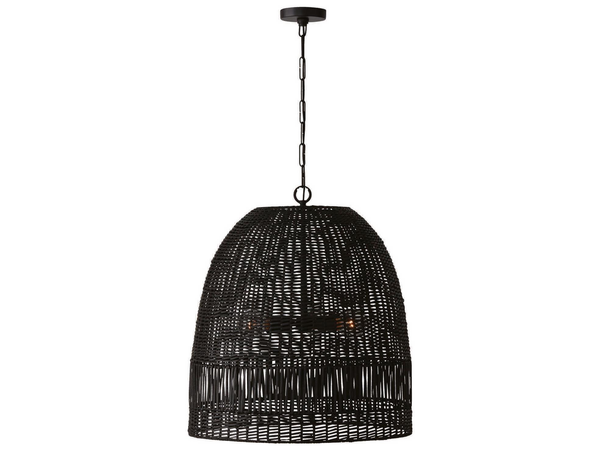 Capital Lighting Naomi 3-Light Matte Black Dome Pendant
