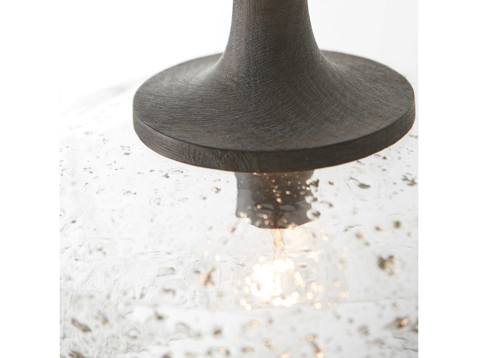 Capital Lighting Clive 1-Light Carbon Grey Black Iron Glass Dome Pendant