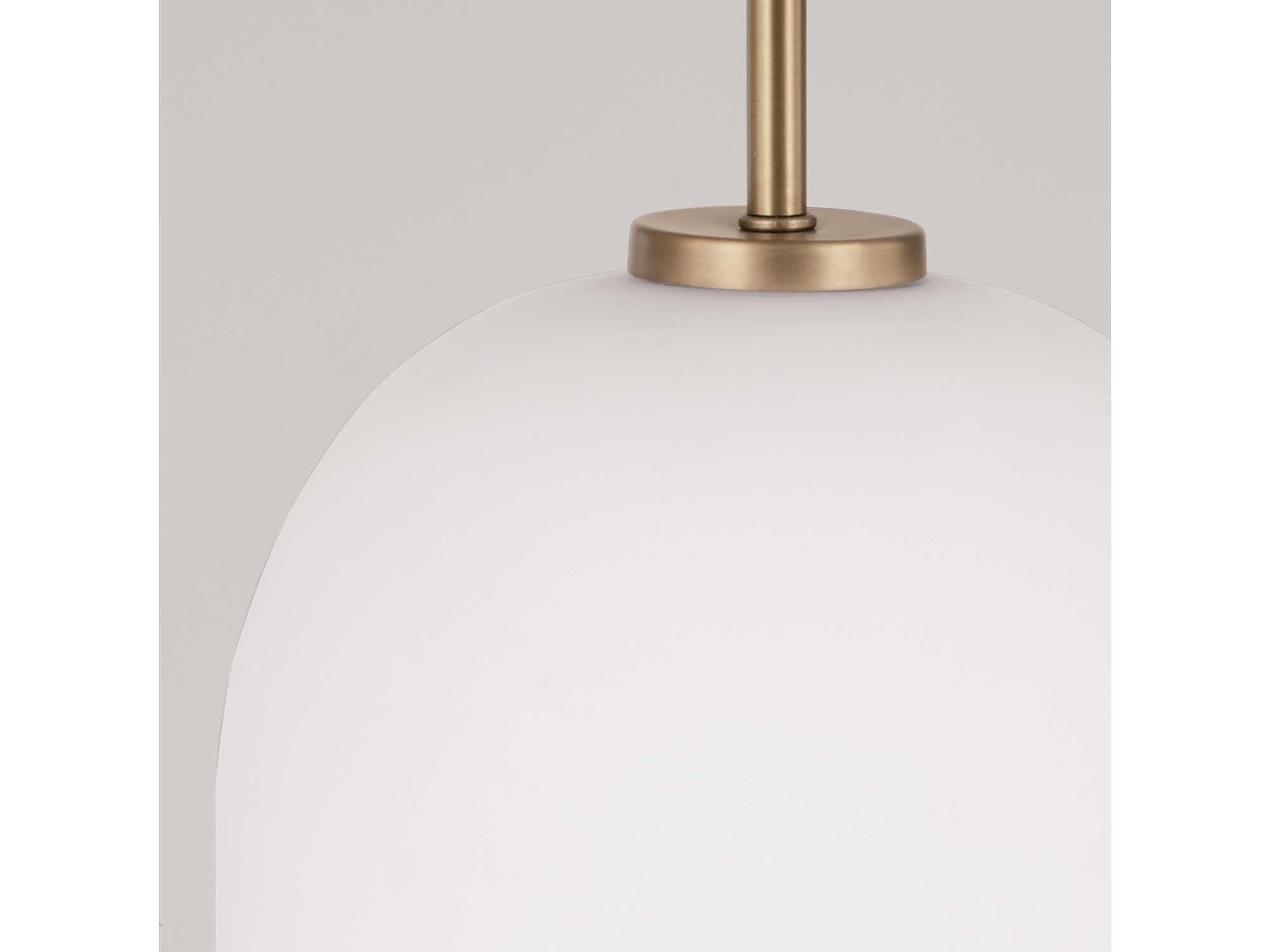 Capital Lighting Lawson 1-Light Aged Brass Glass Bell Mini Pendant