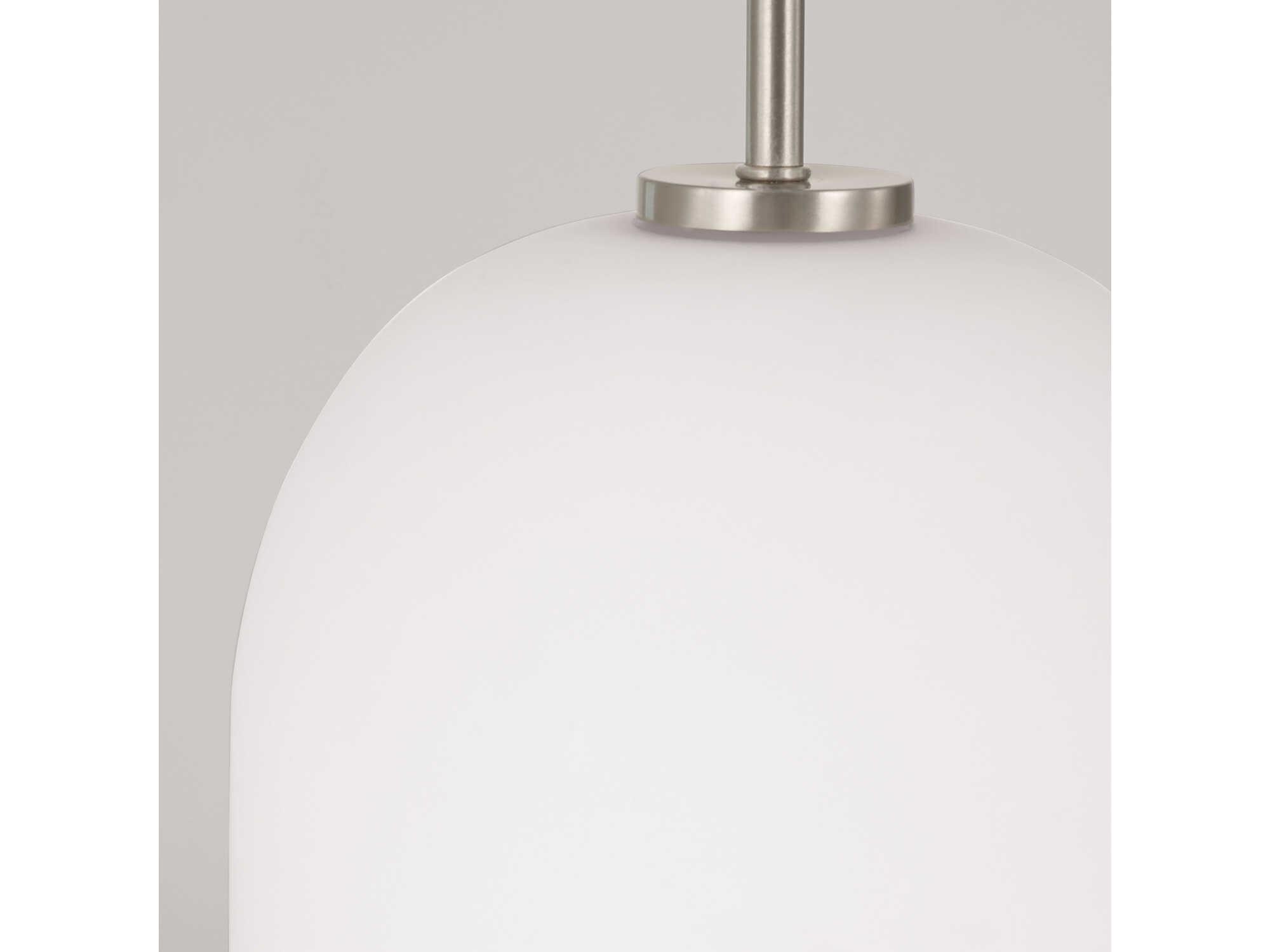 Capital Lighting Lawson 1-Light Brushed Nickel Glass Bell Mini Pendant