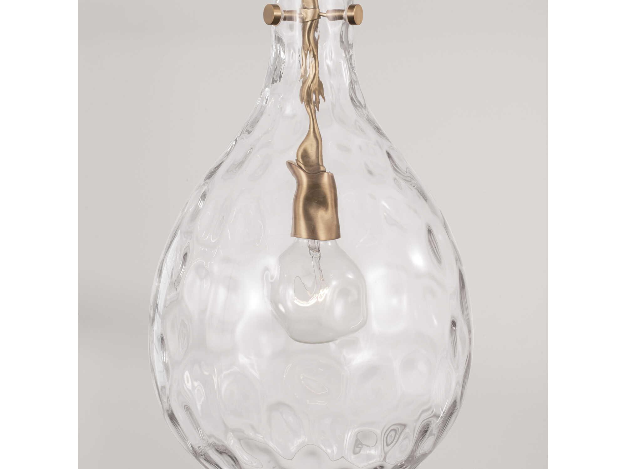 Capital Lighting Brentwood 1-Light Aged Brass Glass Mini Pendant