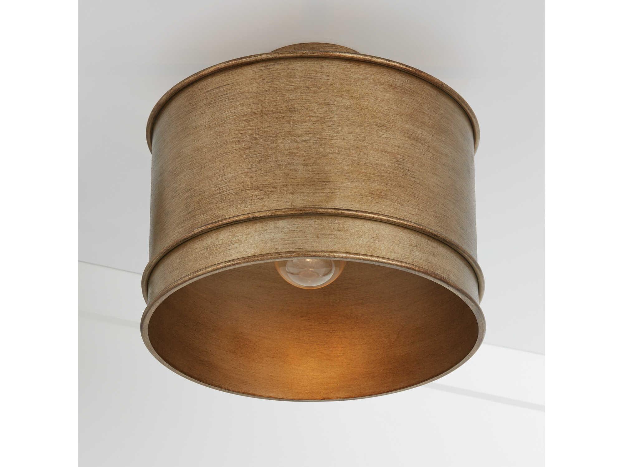 Capital Lighting Nole 1-Light Mystic Luster Brass Drum Pendant