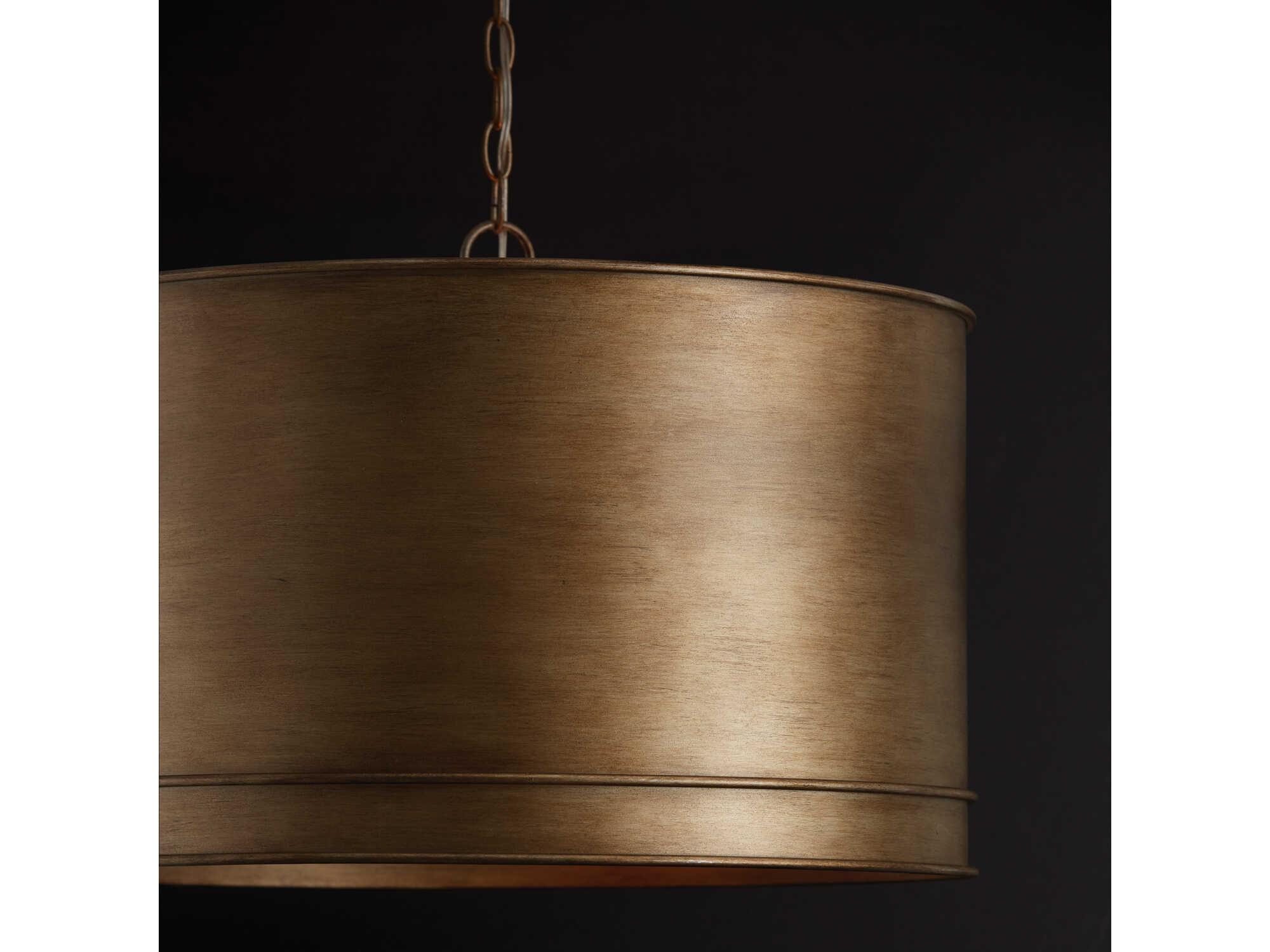 Capital Lighting Nole 4-Light Mystic Luster Brass Drum Pendant