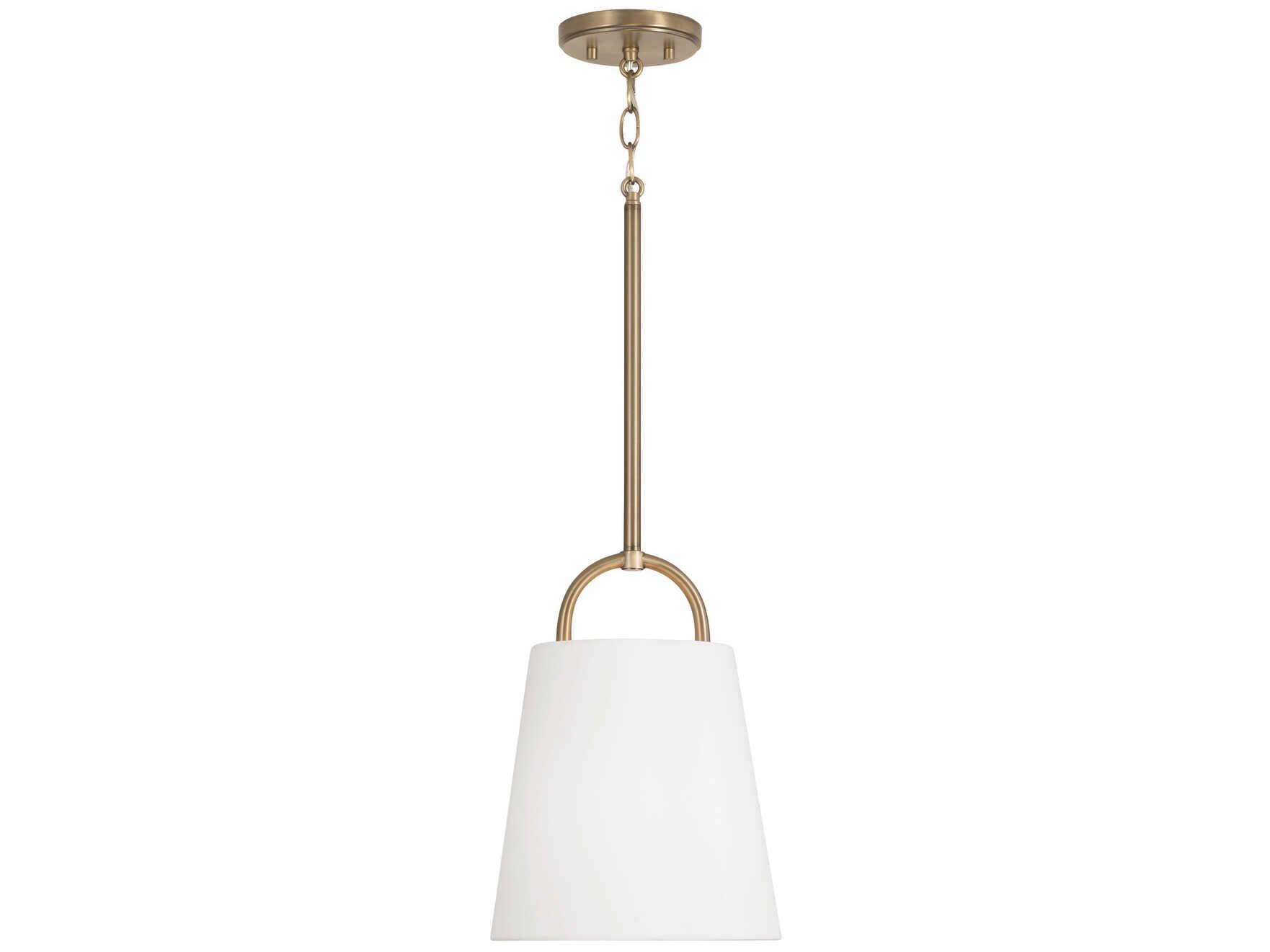 Capital Lighting Brody 1-Light Aged Brass Empire Mini Pendant