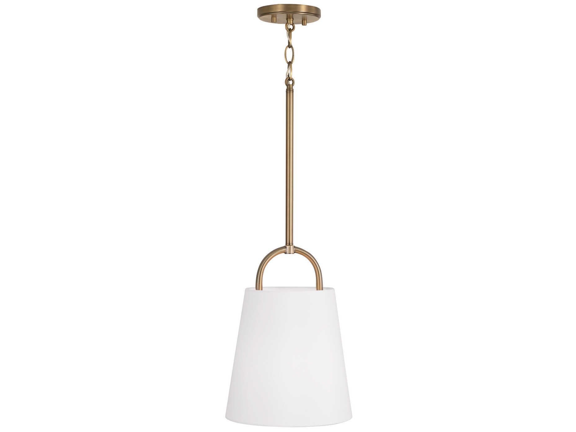 Capital Lighting Brody 1-Light Aged Brass Empire Mini Pendant