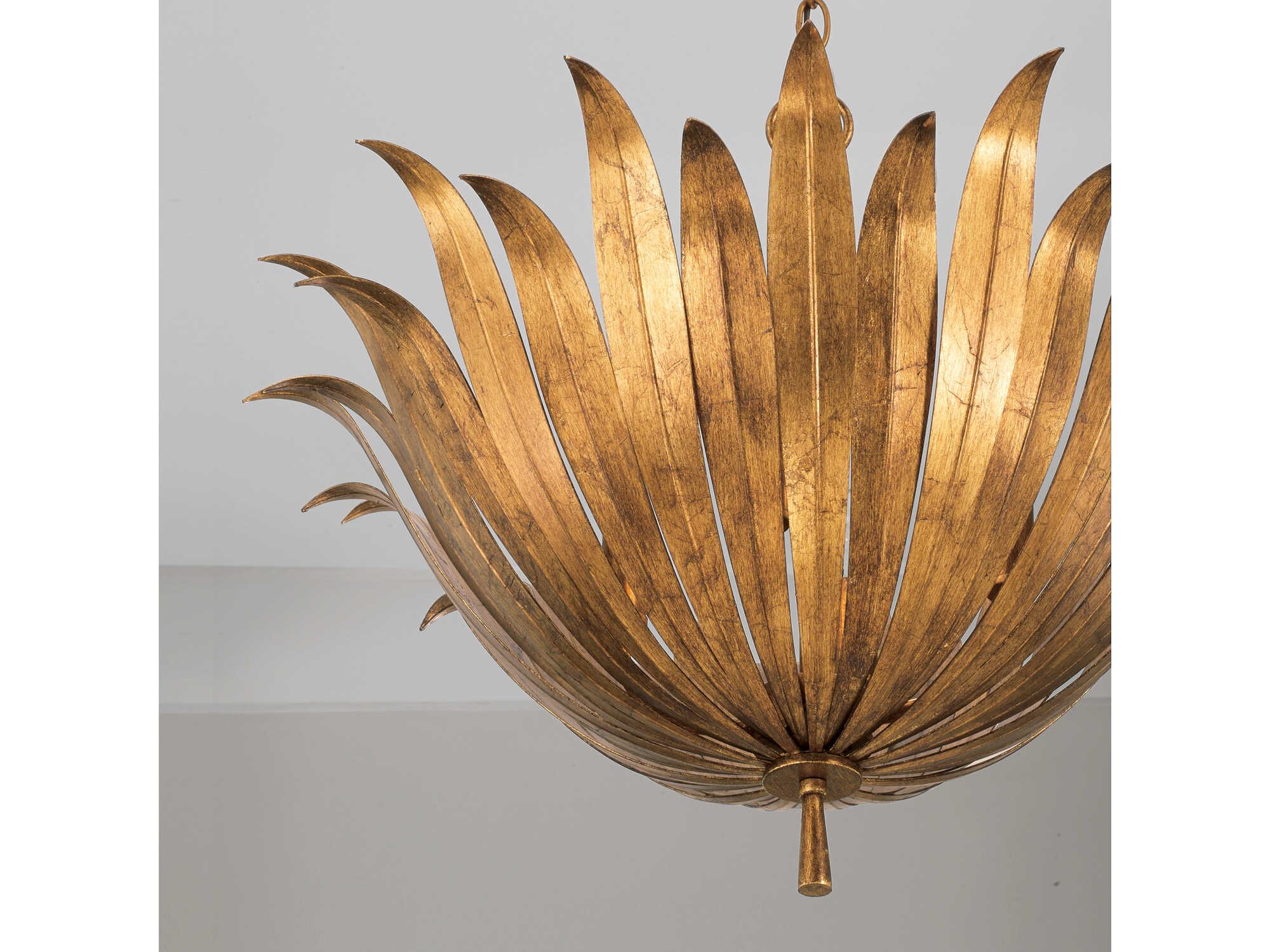 Capital Lighting Eden 4-Light Antique Gold Bowl Pendant