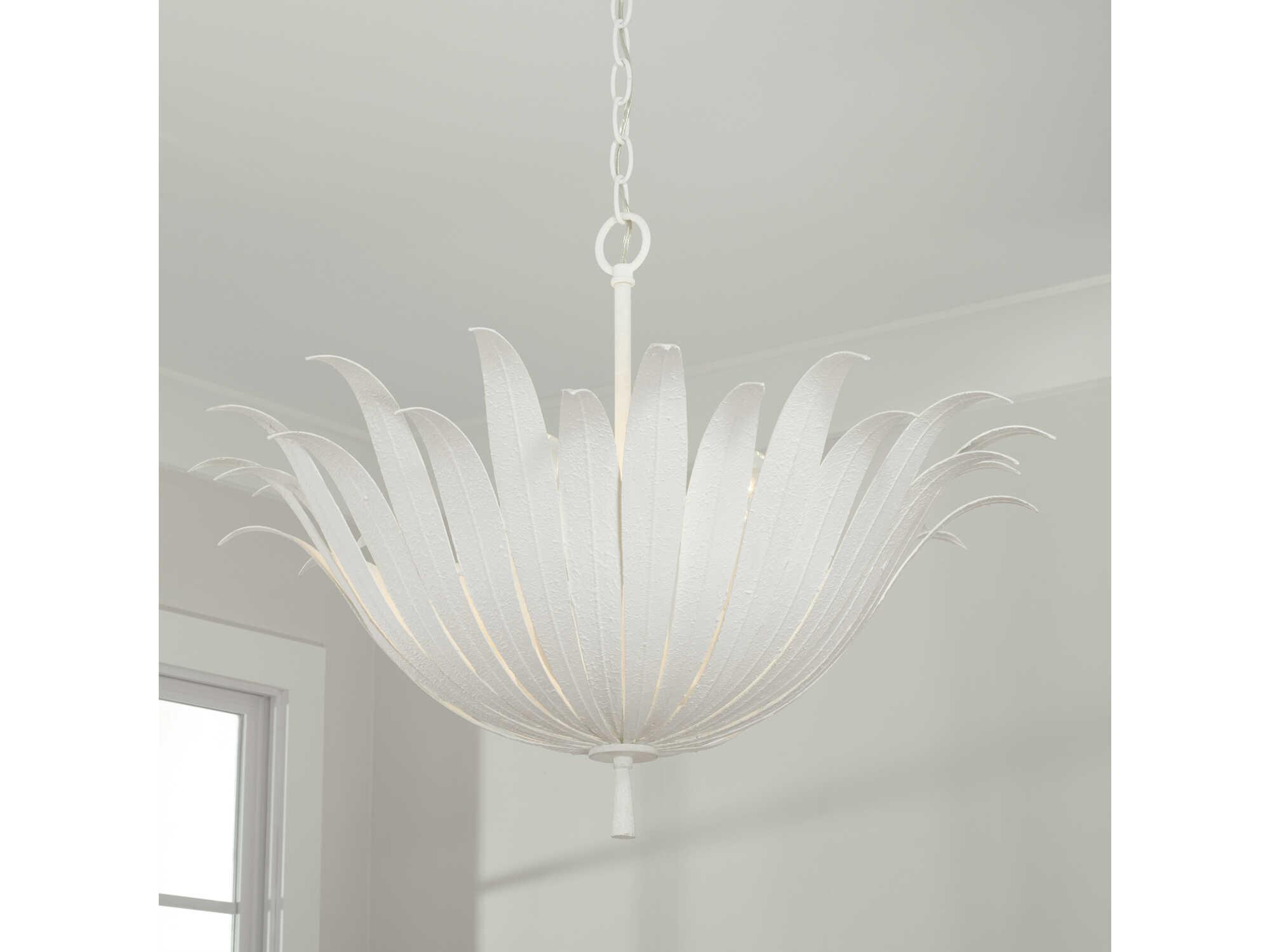 Capital Lighting Eden 4-Light Textured White Bowl Pendant
