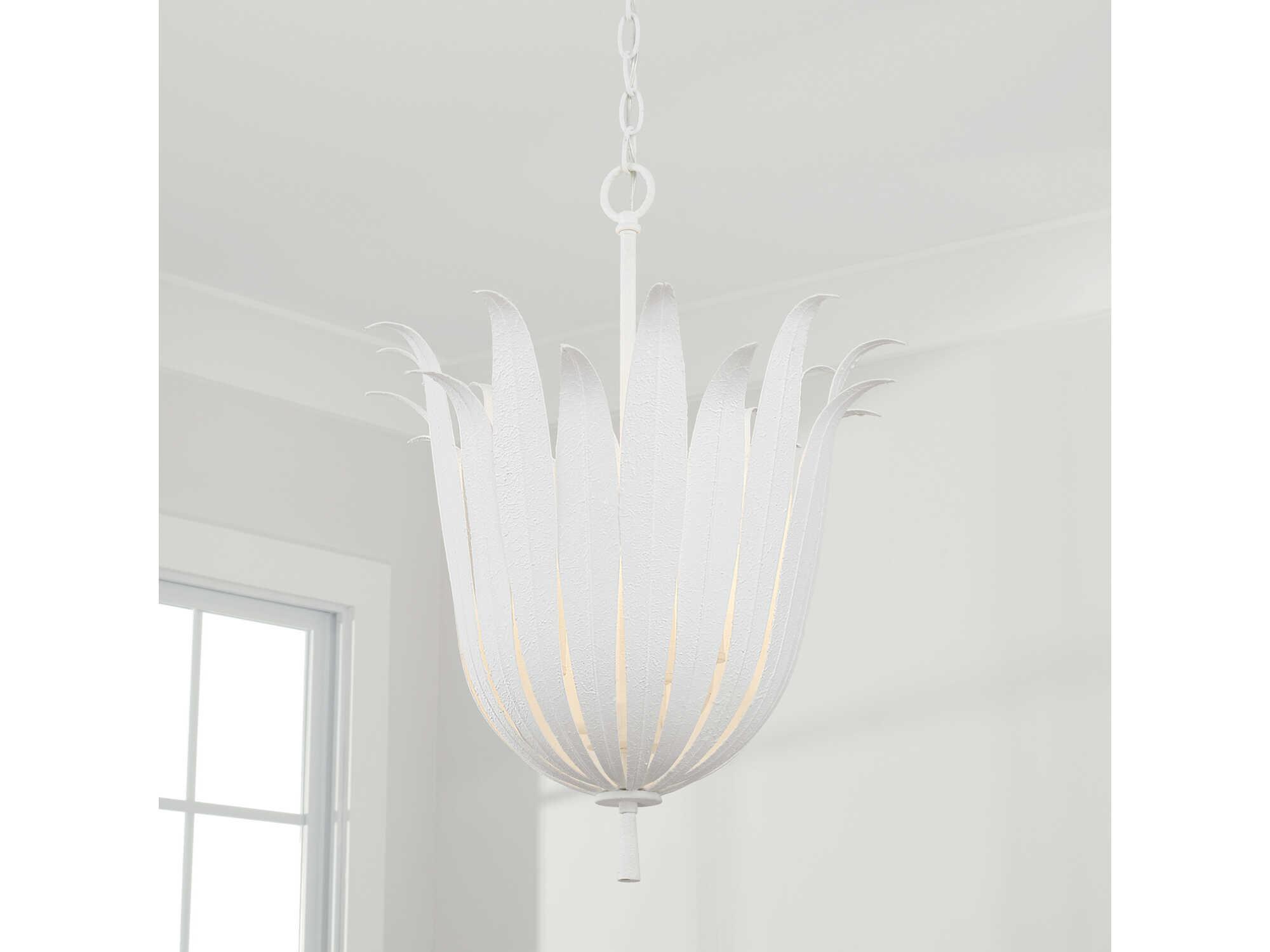 Capital Lighting Eden 4-Light Textured White Bowl Pendant