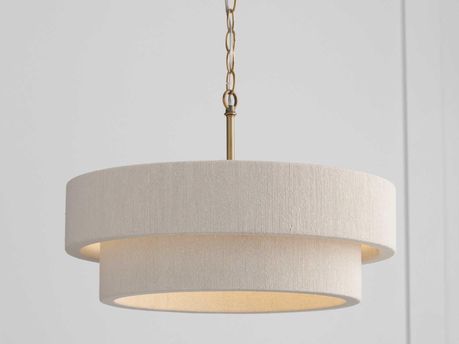 Capital Lighting Delaney 4-Light Matte Brass Drum Pendant