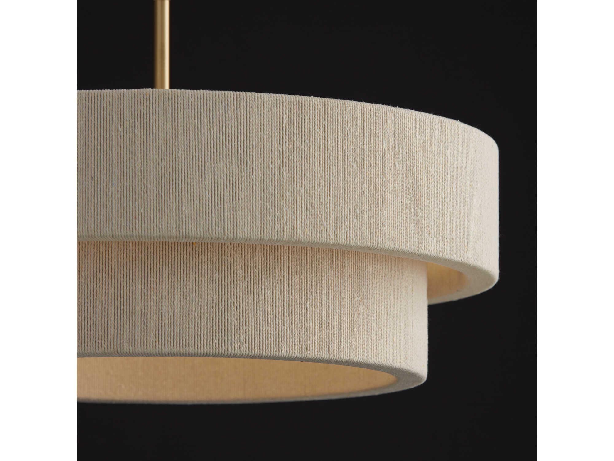 Capital Lighting Delaney 4-Light Matte Brass Drum Pendant