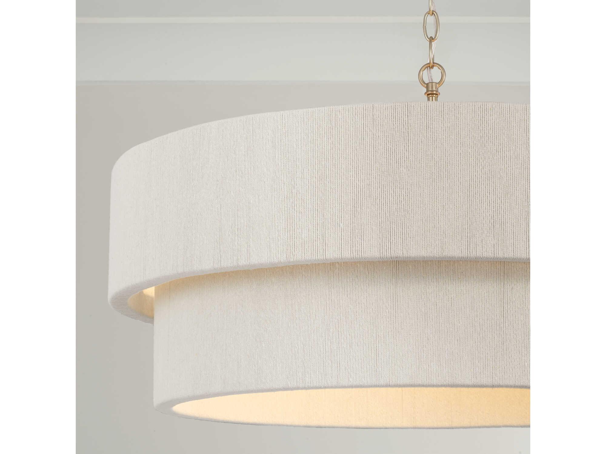 Capital Lighting Delaney 4-Light Matte Brass Drum Pendant