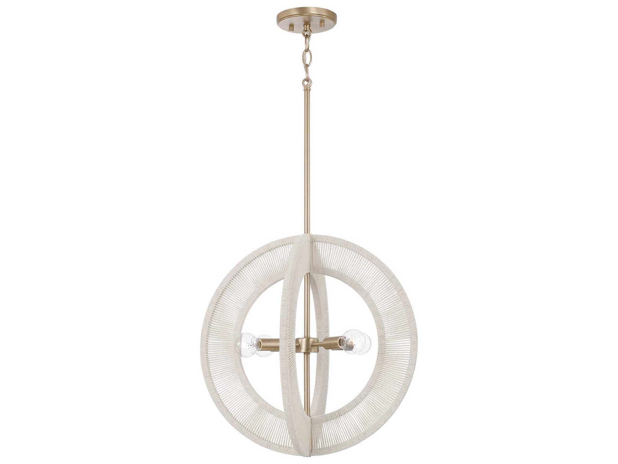 Capital Lighting Delaney 4-Light Matte Brass Round Pendant