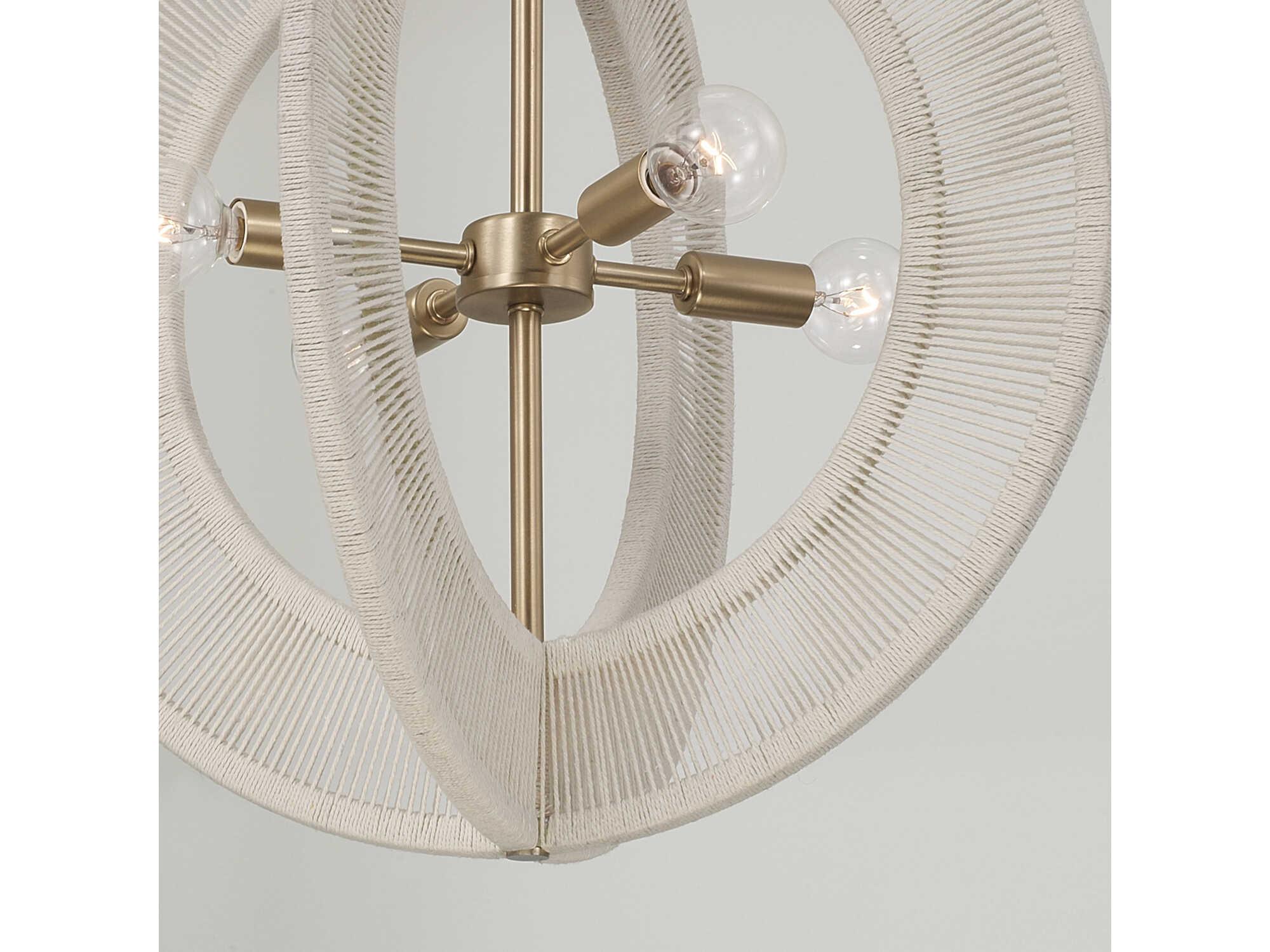 Capital Lighting Delaney 4-Light Matte Brass Round Pendant