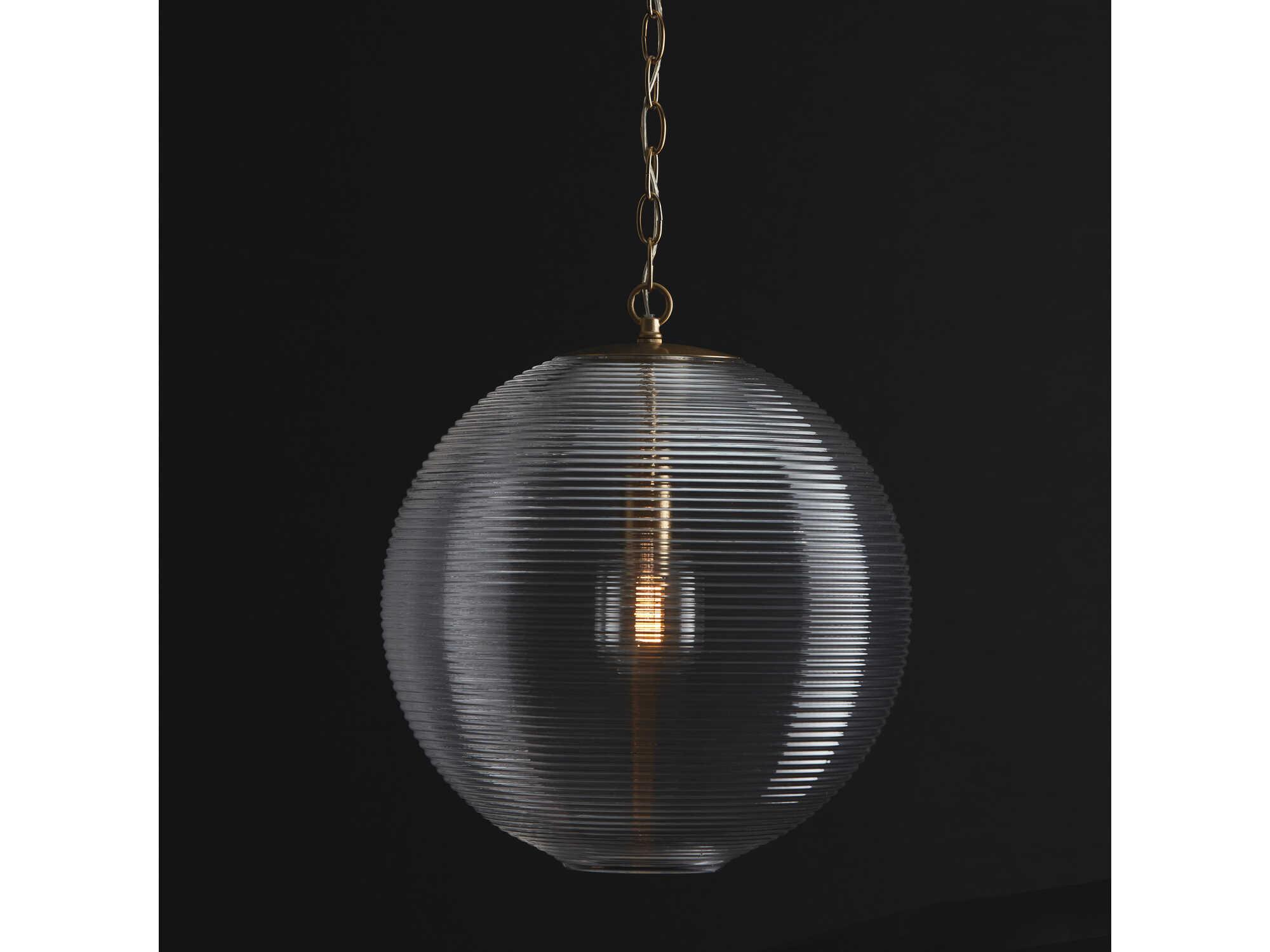 Capital Lighting Dolan 1-Light Matte Brass Glass Globe Pendant