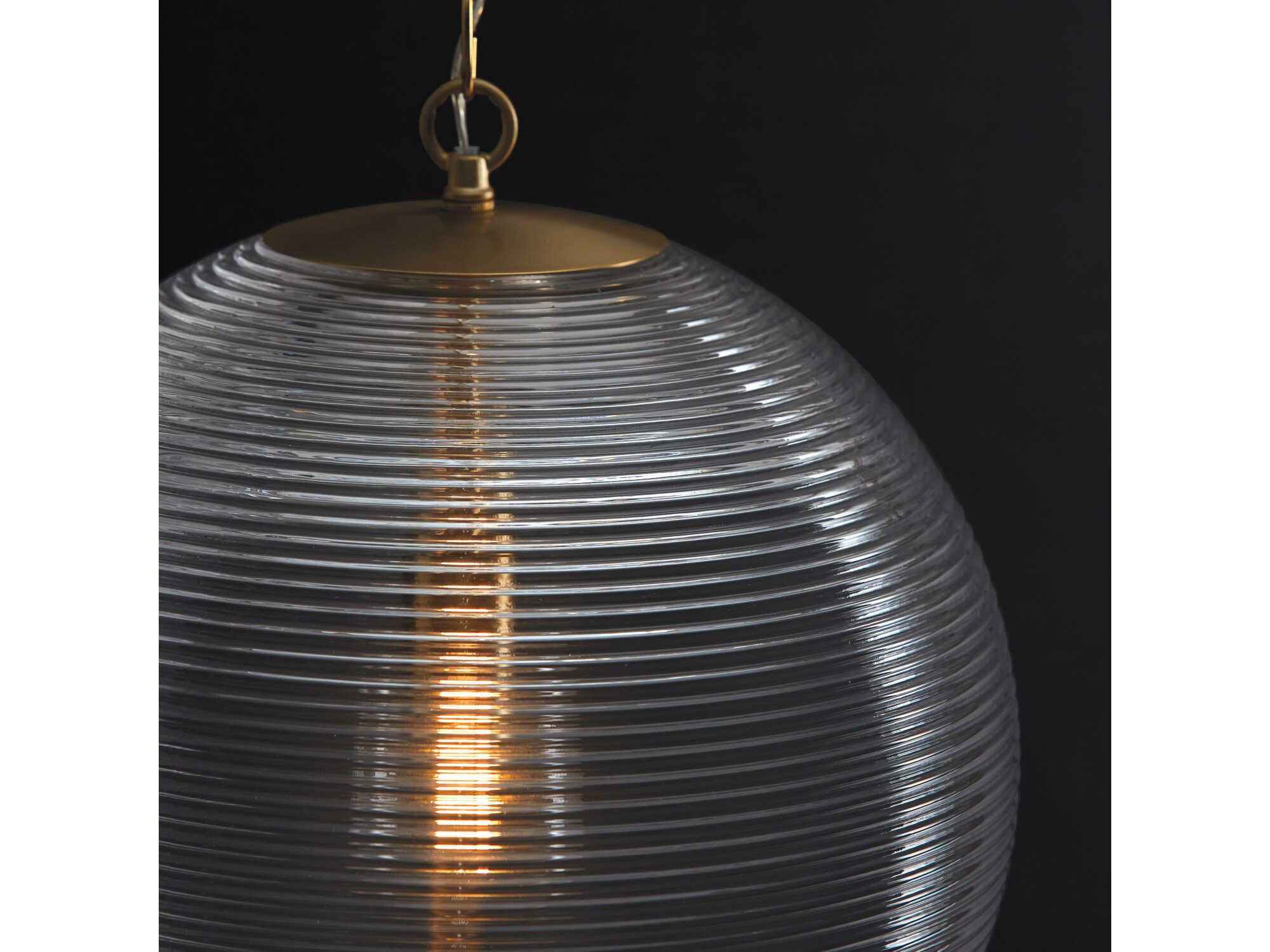 Capital Lighting Dolan 1-Light Matte Brass Glass Globe Pendant