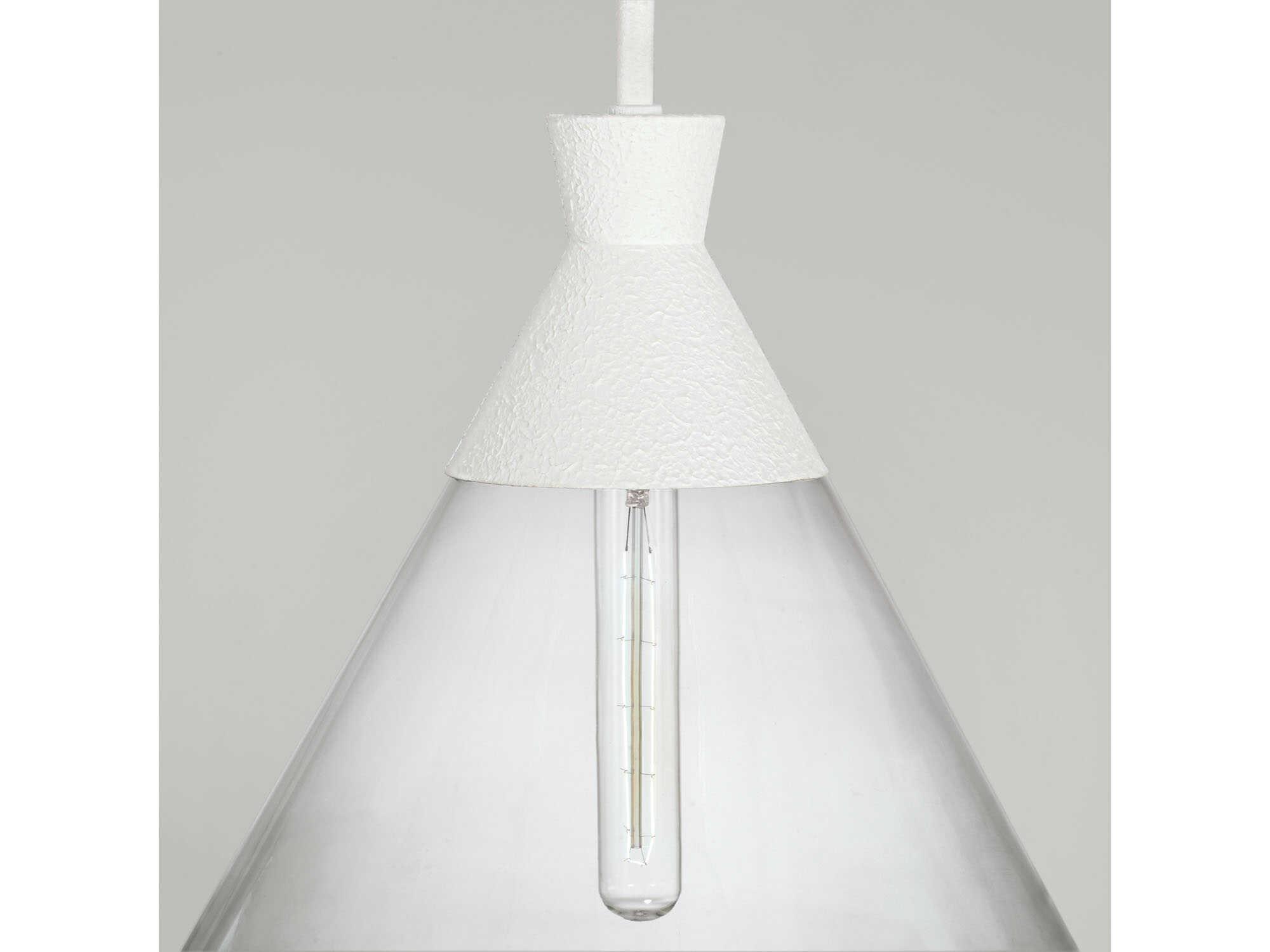 Capital Lighting Paloma 1-Light Textured White Glass Pendant