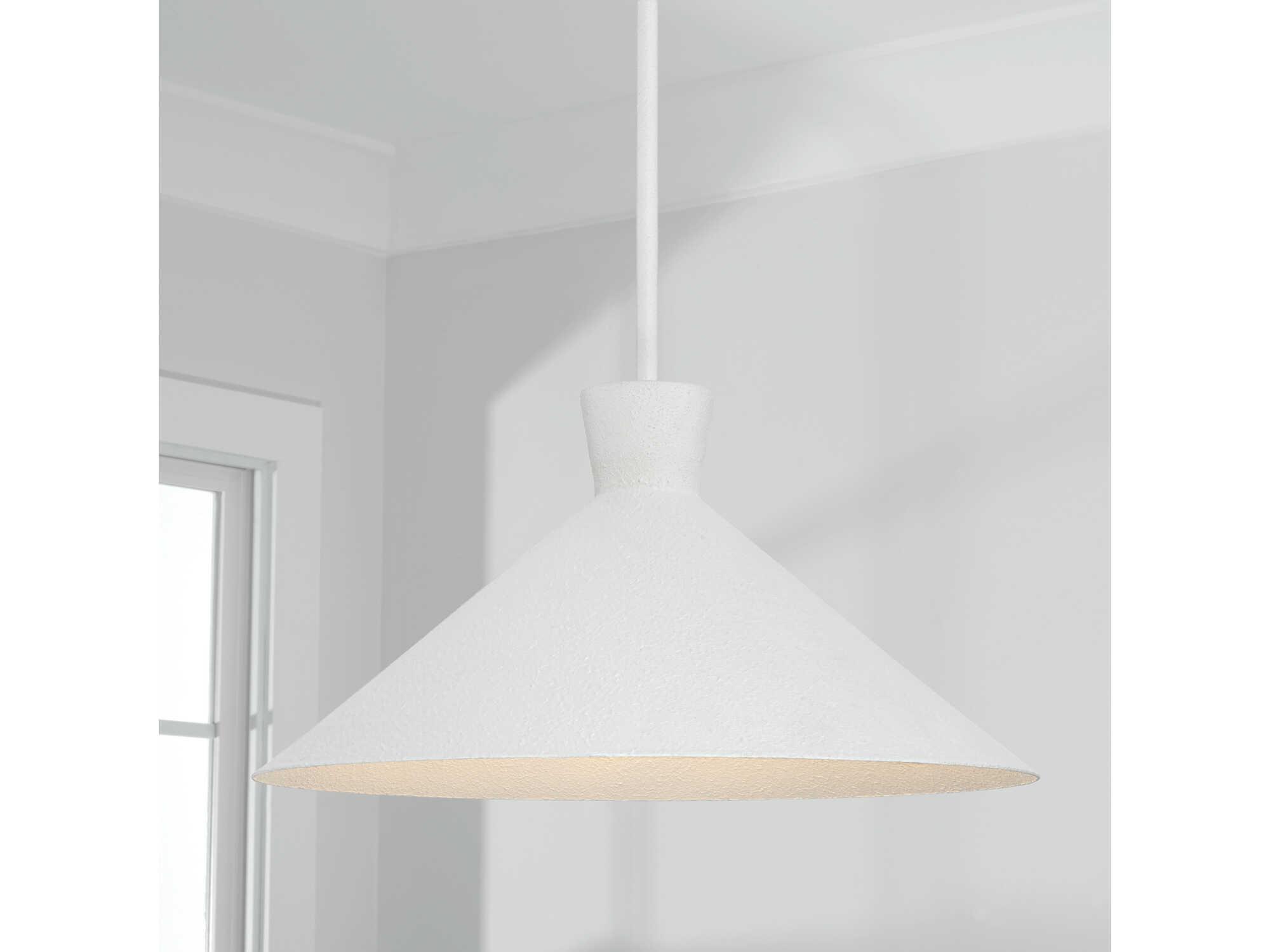 Capital Lighting Paloma 1-Light Textured White Pendant