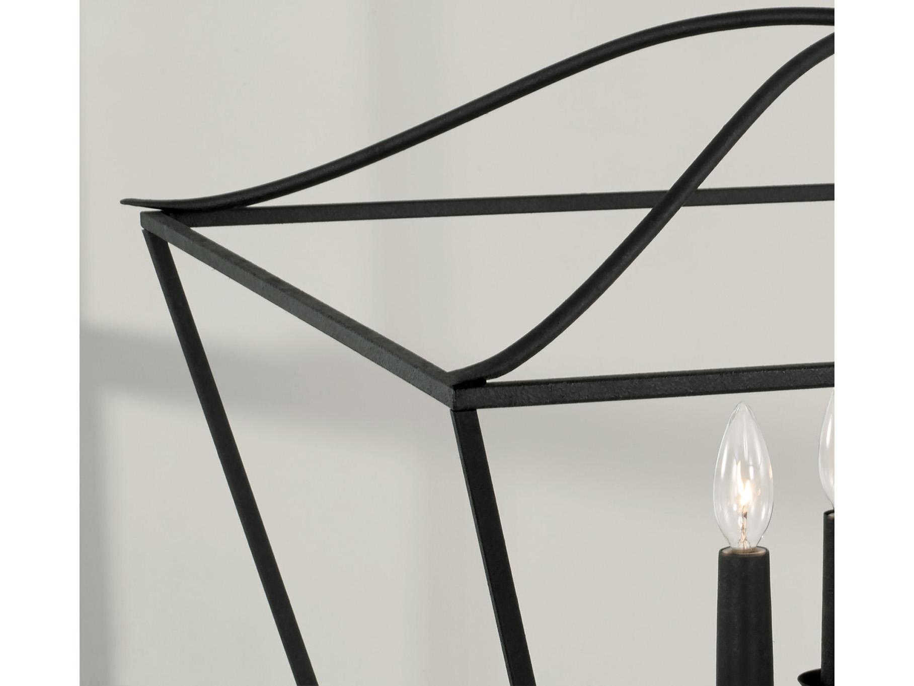 Capital Lighting Grady 4-Light Black Iron Pendant