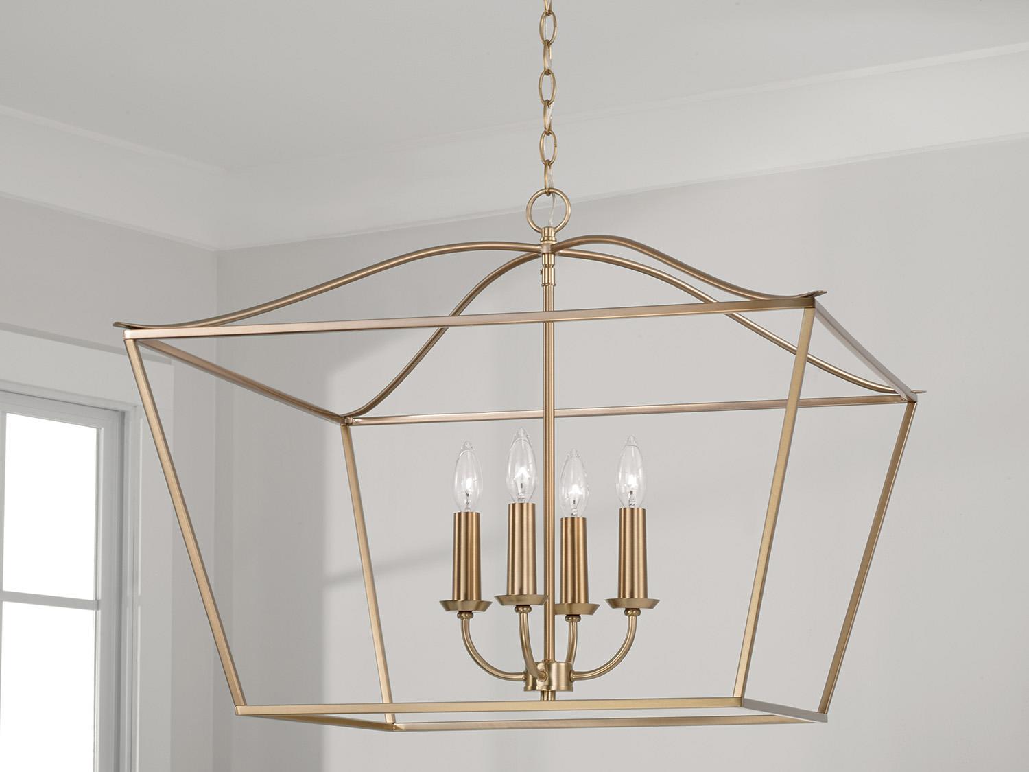 Capital Lighting Grady 4-Light Matte Brass Pendant