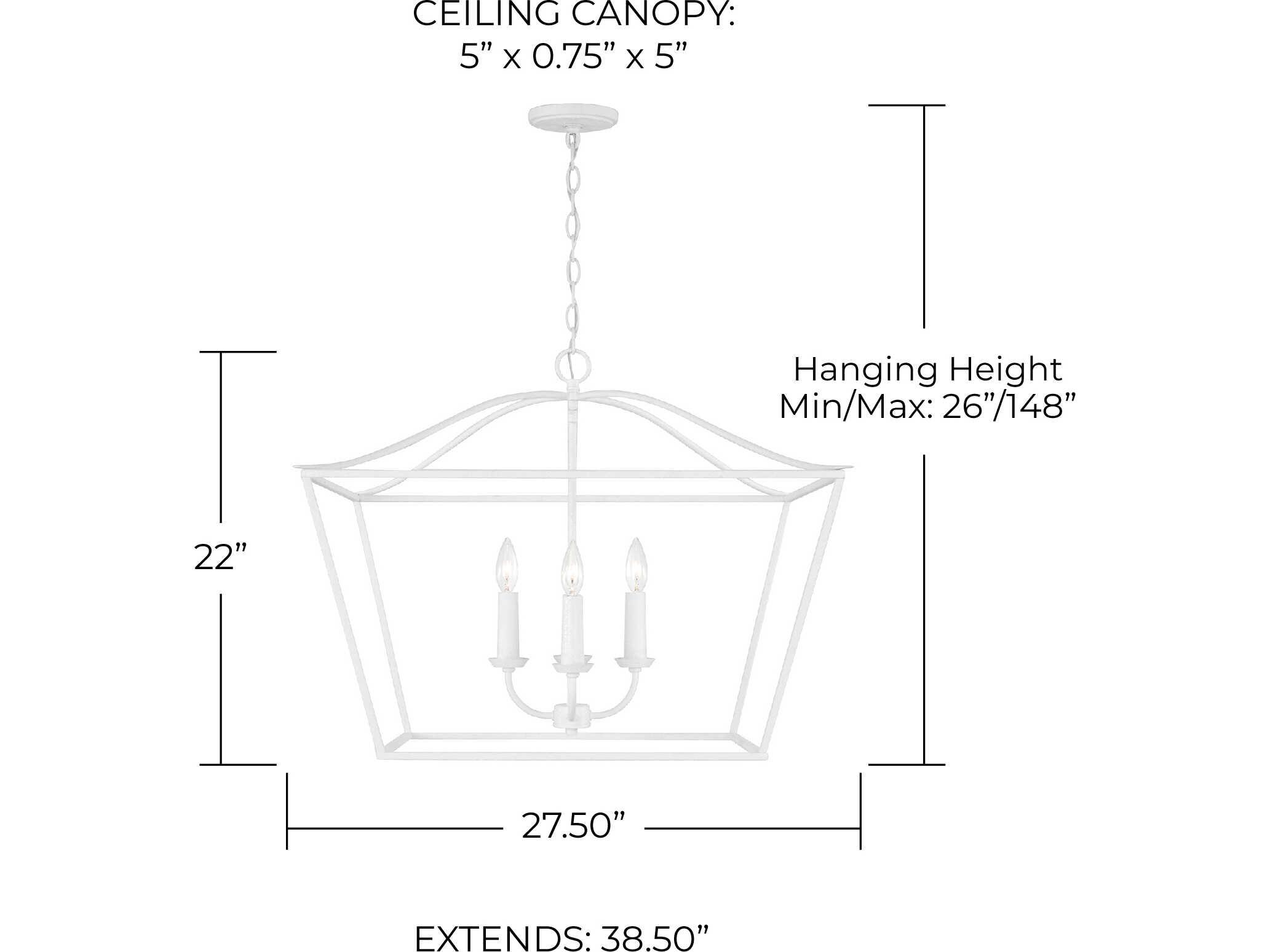 Capital Lighting Grady 4-Light Textured White Pendant