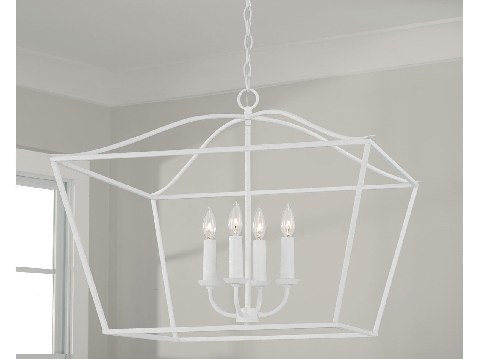 Capital Lighting Grady 4-Light Textured White Pendant