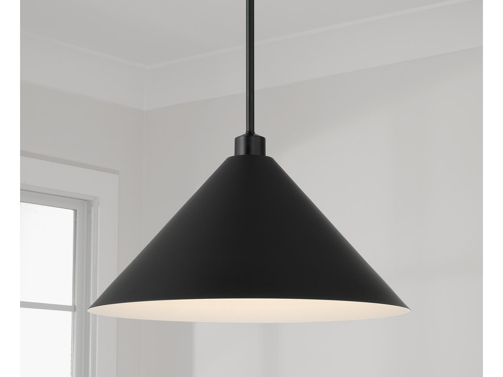 Capital Lighting Alden 1-Light Matte Black Pendant